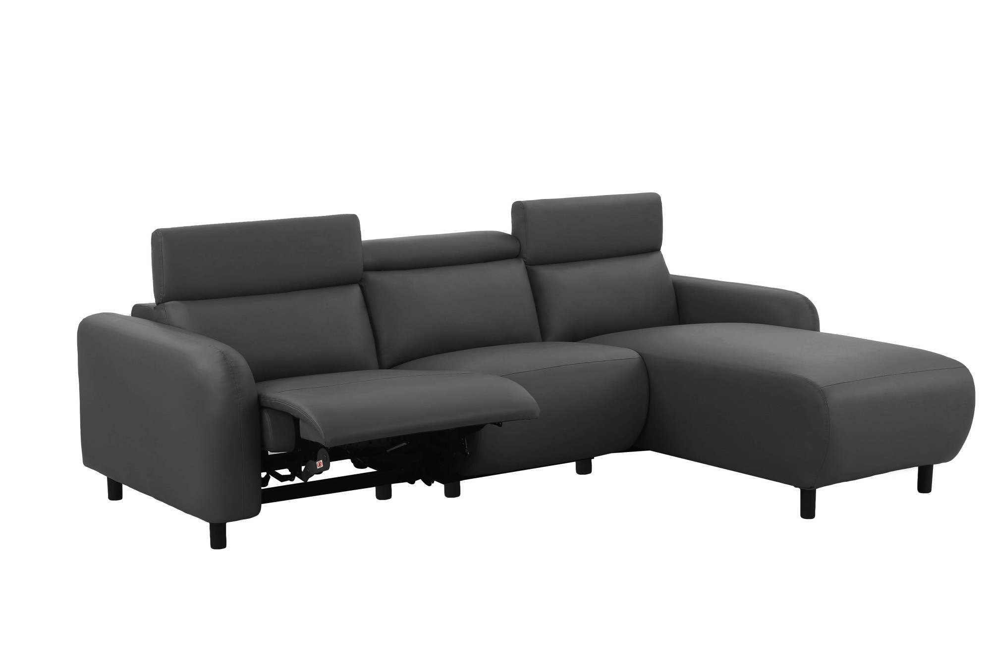 Home affaire Ecksofa »SKAANE Kunstleder, L-Form, 274 cm, manuelle u. elektrische Funktion,«, Kopfteilverstellung, Relax-und Liegefunktion, Federkernpolsterung