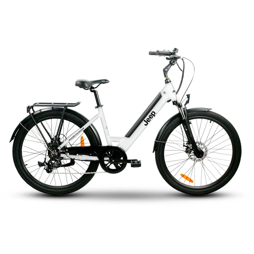 Jeep E-Bikes E-Bike »TLR 7021«, 7 Gang, Heckmotor 250 W, (mit Akku-Ladegerät)