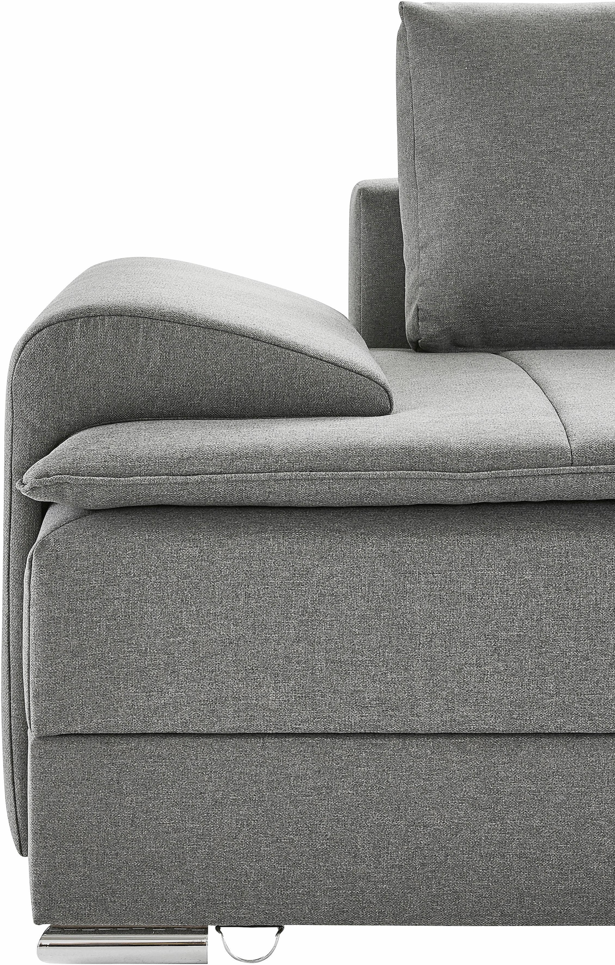 INOSIGN Ecksofa »Boxspringbett Night & Day L-Form mit Dauer-Schlaffunktion mit Armlehne«, mit Boxspring-Bettfunktion 180x200 cm und Bettkasten, Dauerschläfer!