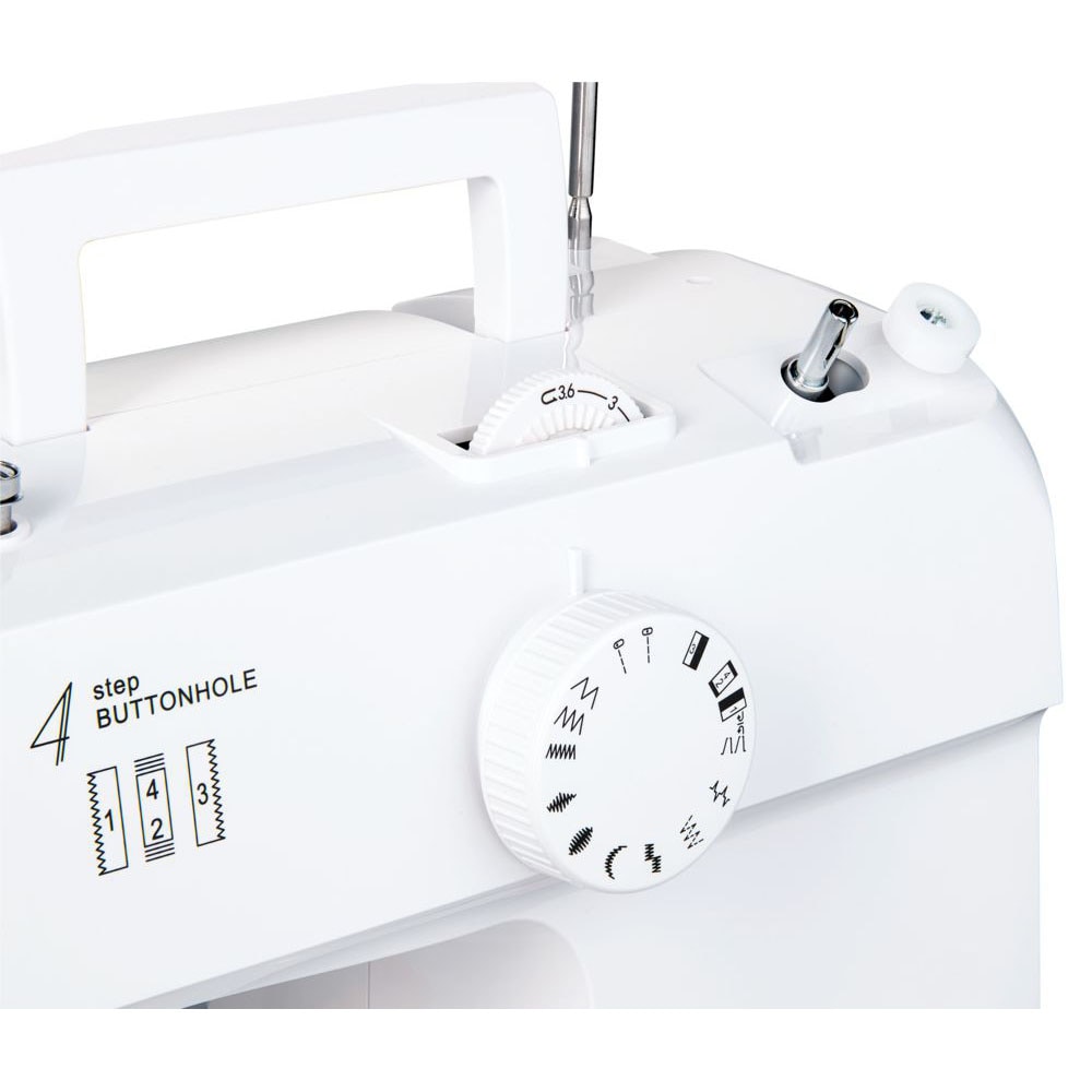Medion® Nähmaschine »SM70 (MD 11179), 12 Stichmuster, Rückwärtstaste, 70 Watt Motorleistung«, 12 Programme, einstellbare Stichlänge, 4 Schritte Knopfloch, umfangreiches Zubehör