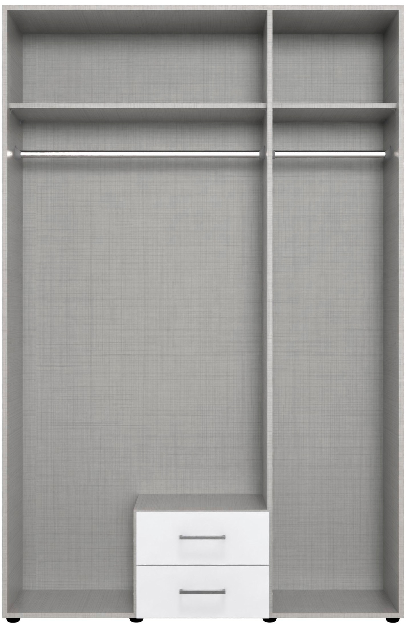 Wimex Drehtürenschrank »Mugano, 135 oder 180cm breit, 208 oder 236cm hoch, Made in Germany«, (mit langen Griffstangen aus Metall), wahlweise mit oder ohne Spiegel, mit Schubladen