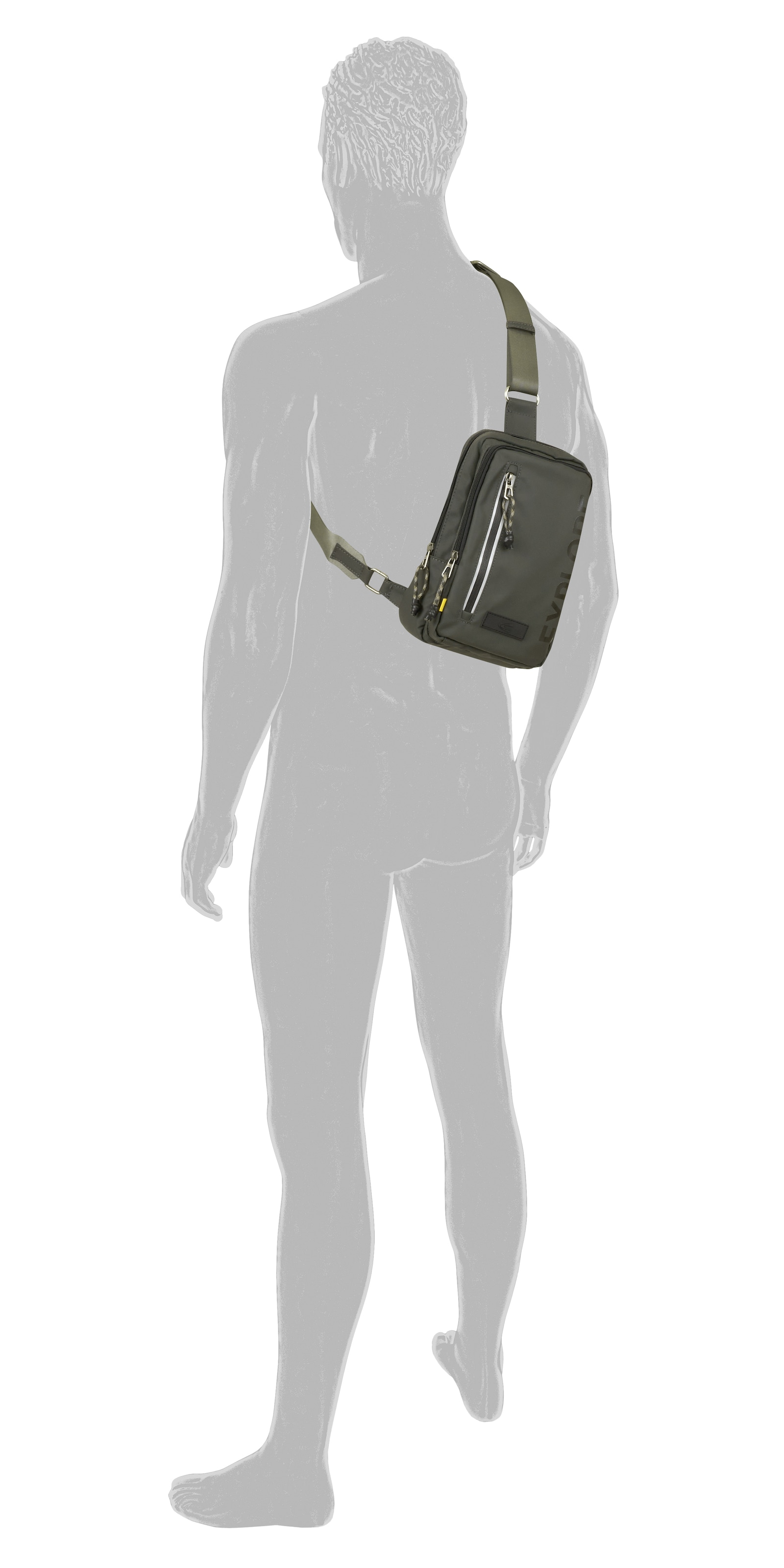 camel active Cityrucksack »Explore«, wasserabweisendes recyceltes Nylon und reflektierende Reißverschlüsse