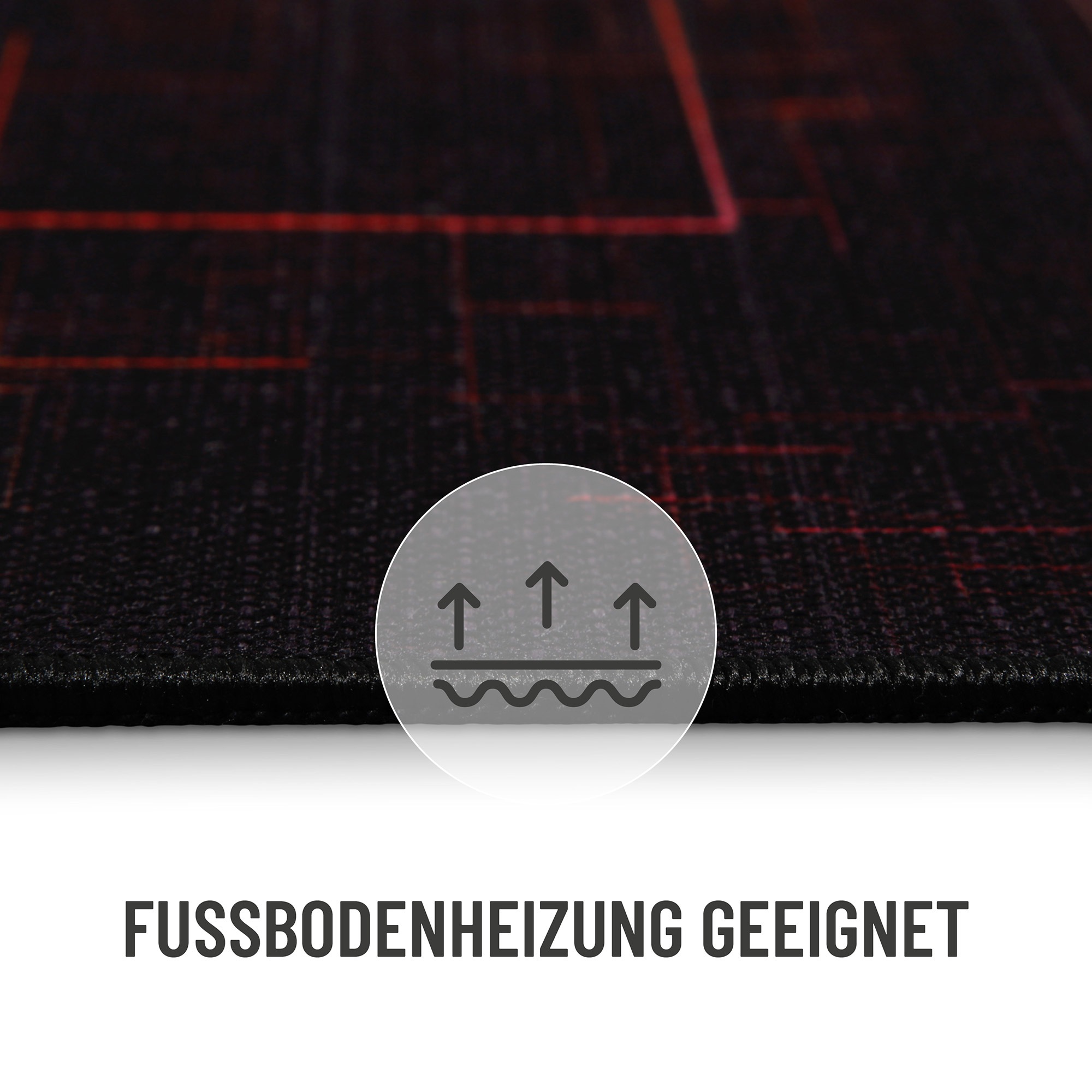 Wecon home Teppich »Quantum Warp«, rechteckig, 5 mm Höhe, Gamer Teppich, gewebt, geometrisch, robust, Gaming Room, rutschfest