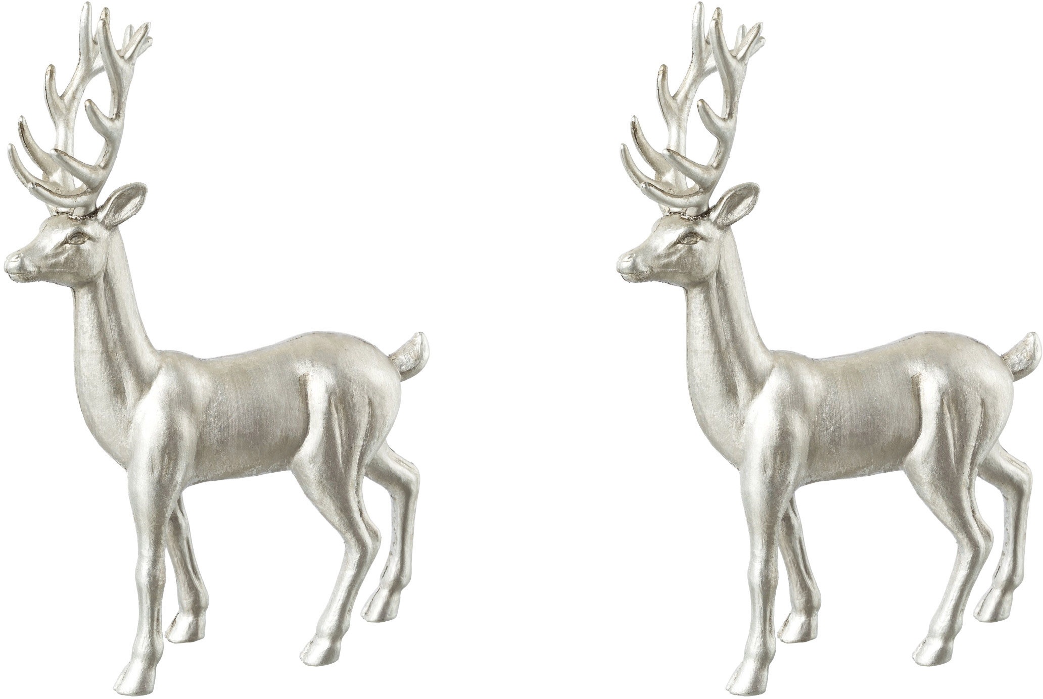 Creativ deco Weihnachtsfigur »Hirsch, Weihnachtsdeko«, in Antik-Silber