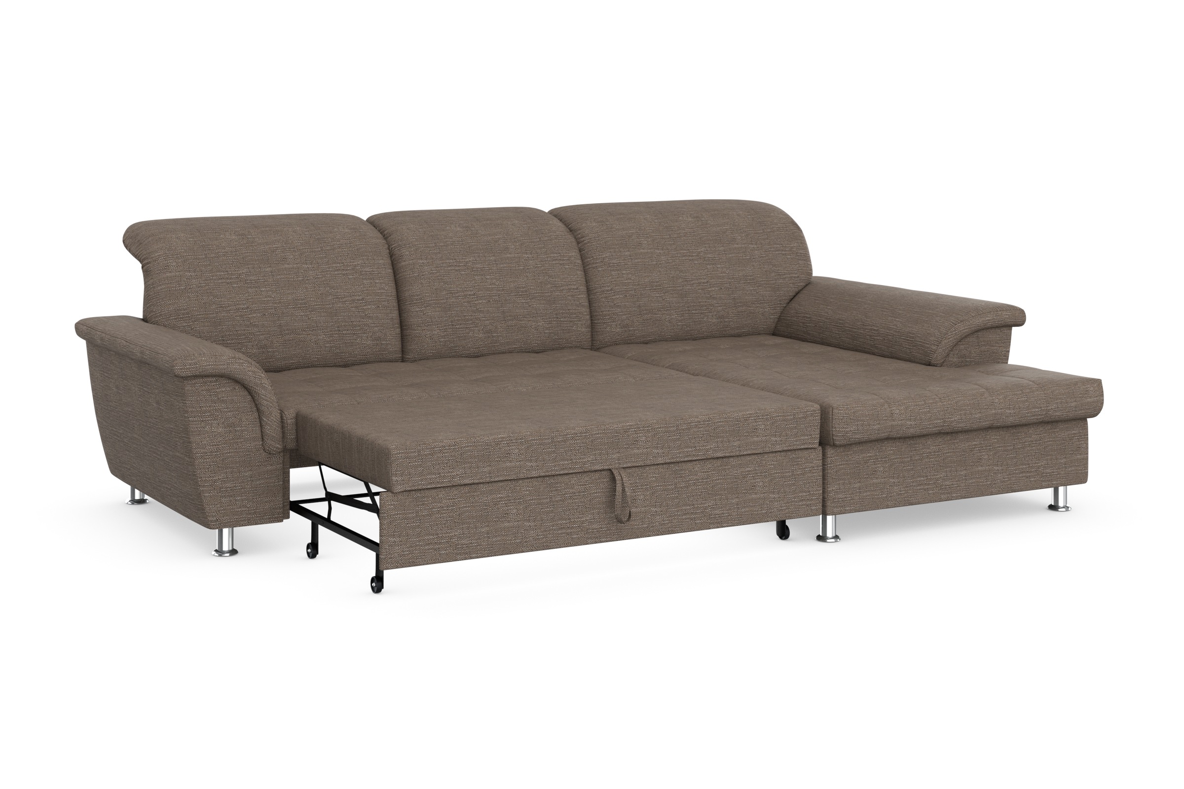DOMO collection Ecksofa Franzi, wahlweise mit Bettfunktion, Bettkasten und Kopfteilverstellung