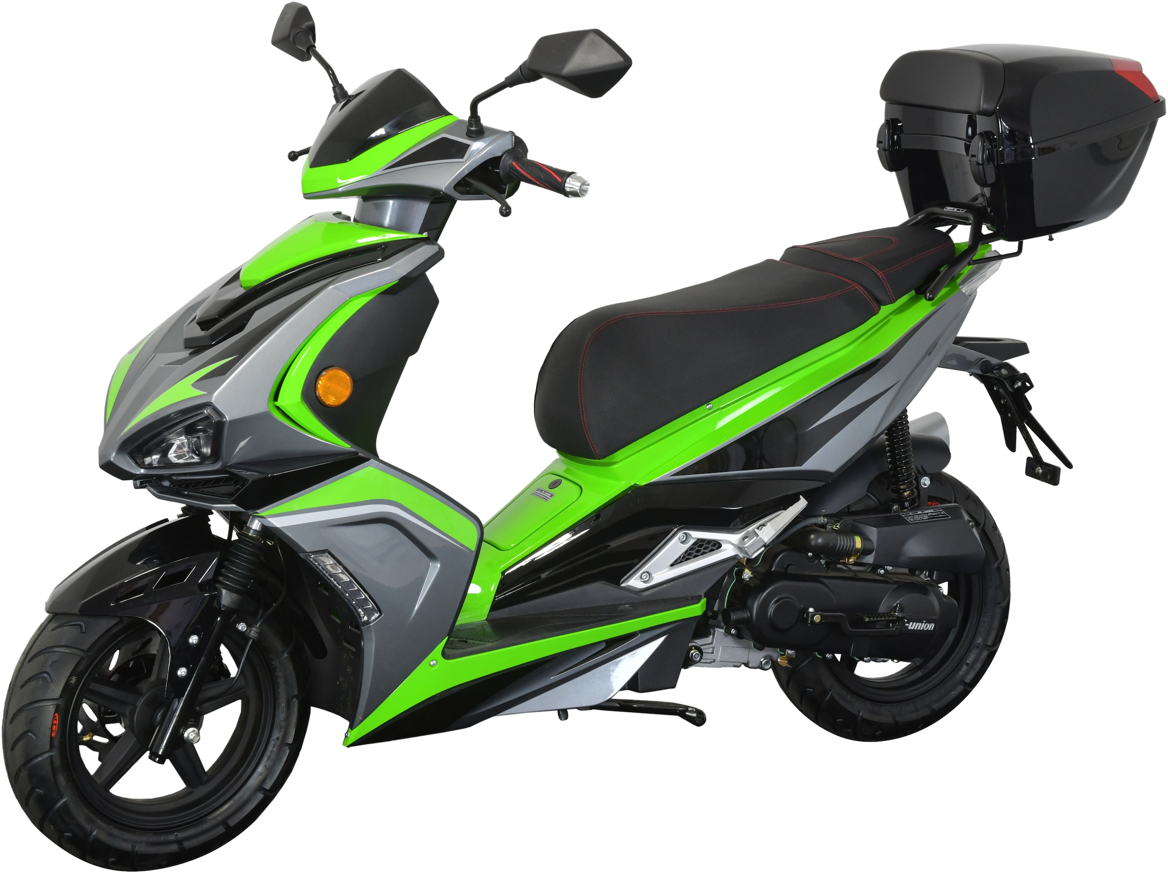GT UNION Motorroller »Striker 45«, 49,5 cm³, 45 km/h, Euro 5, 3 PS, (Set, mit Topcase), Luftgekühlter Motor