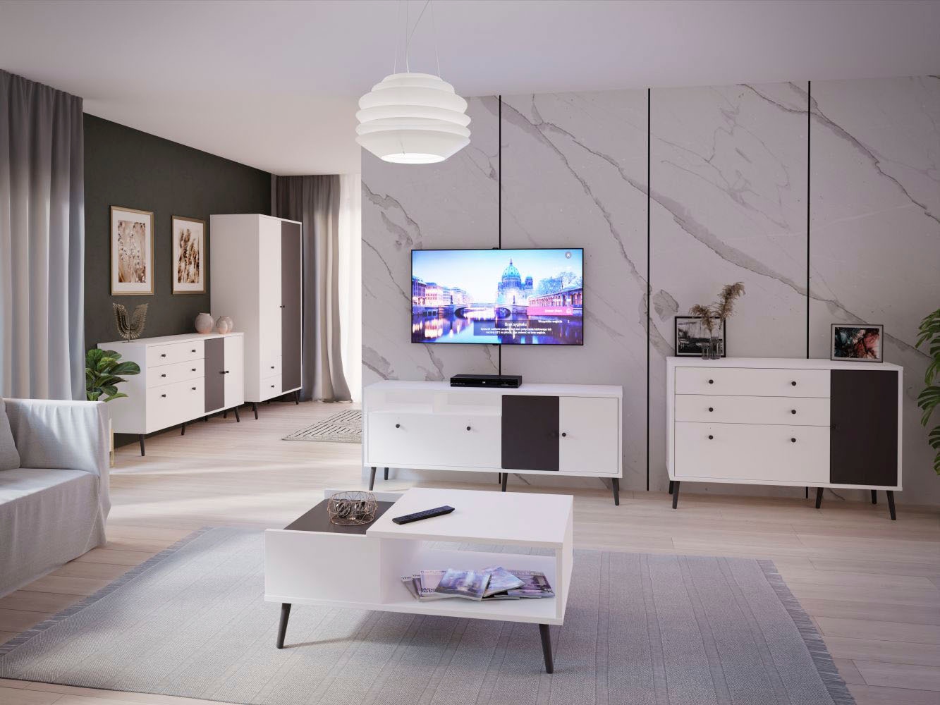 FORTE TV-Board »Harllson EasyKlix by Forte«, die neue geniale Art Möbel aufzubauen