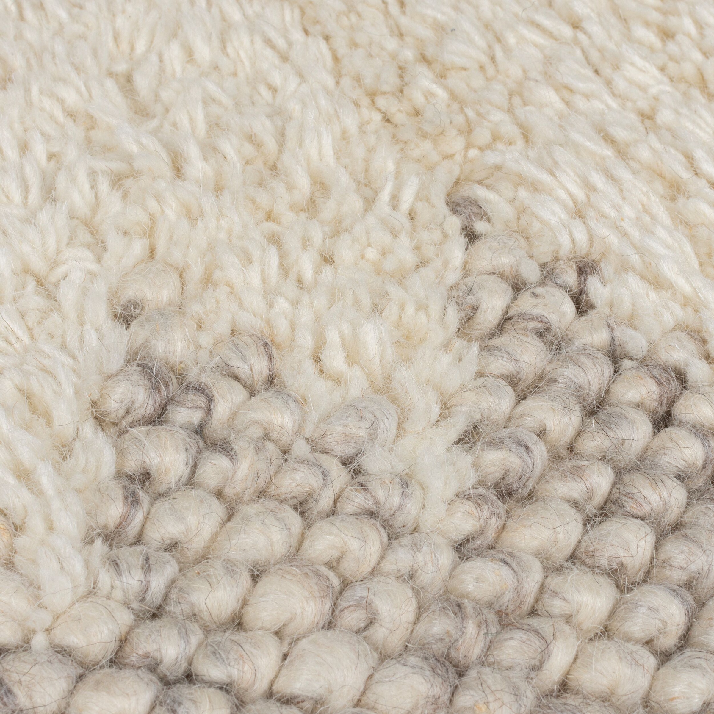 FLAIR RUGS Teppich »Minerals Border«, rechteckig, 3 mm Höhe, Mineralien-Wollteppich mit Bordüre