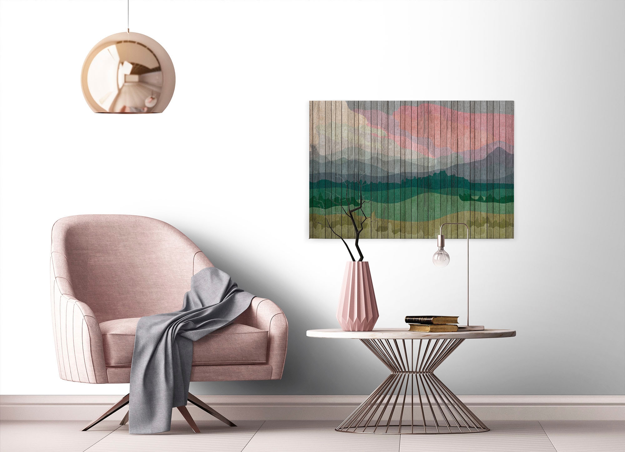 A.S. Création Leinwandbild »mountains«, Kunst-Landschaft-Kinder, (1 St.), Keilrahmen Landschaft Berge Gebirge Leinwand-Bild Wohnzimmer modern
