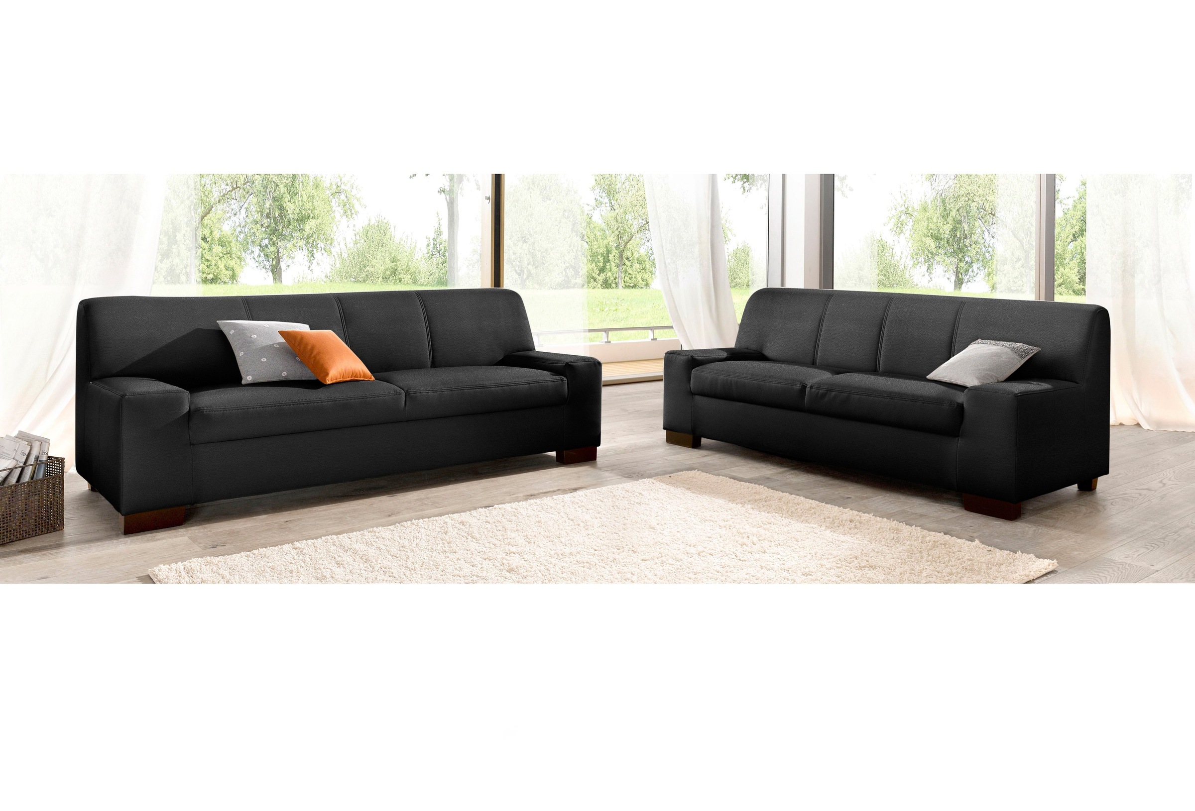 DOMO collection Polstergarnitur »Norma Top,elegant und modern, flache Armle günstig online kaufen