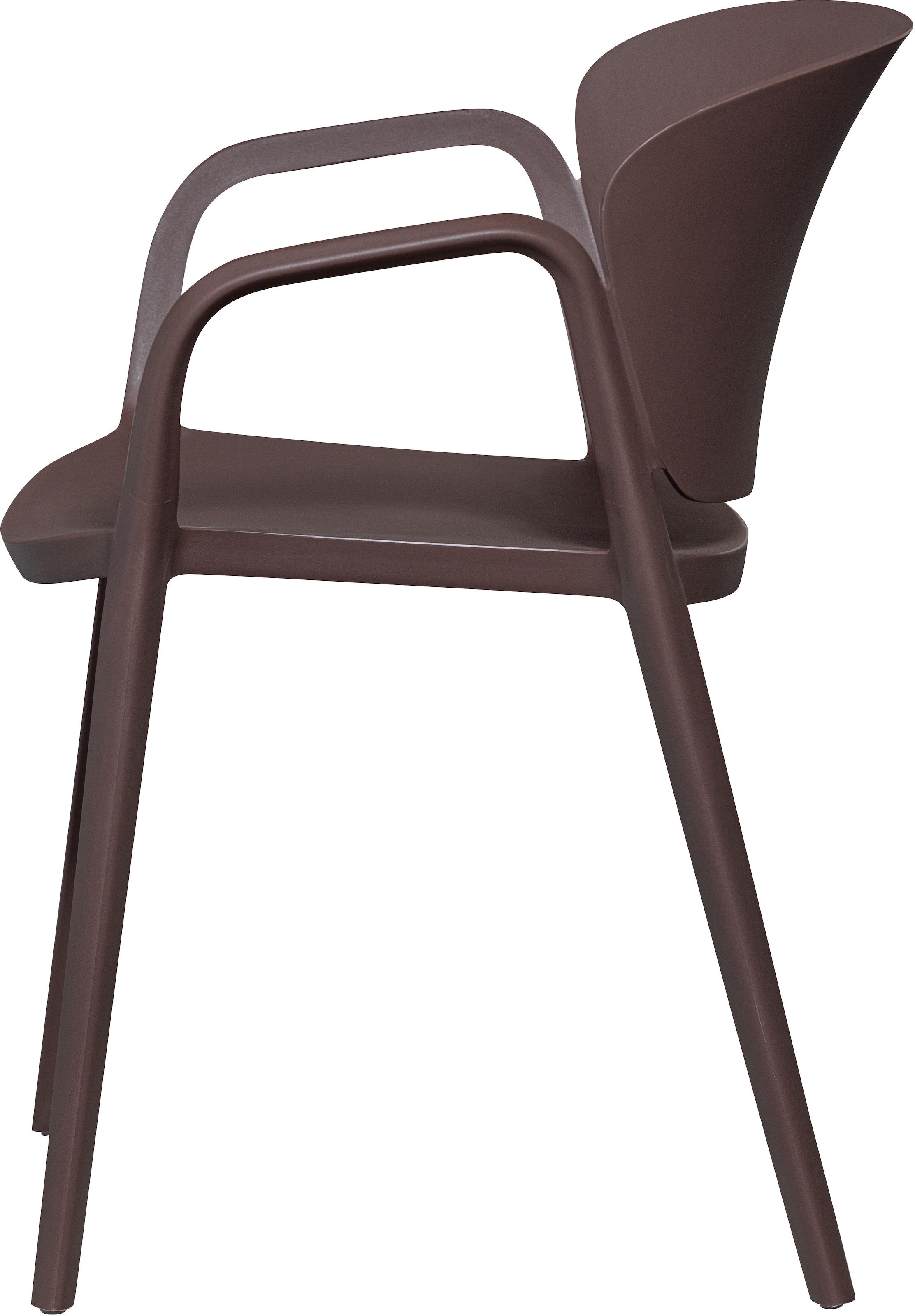 WOOOD Esszimmerstuhl »Bent Polypropylen stapelbar für In- und Outdoor, H 75 x B 57 x T 56 cm« () (Set, 2 St) Tragkraft 150 kg, wasserabweisendes, fertig montiert