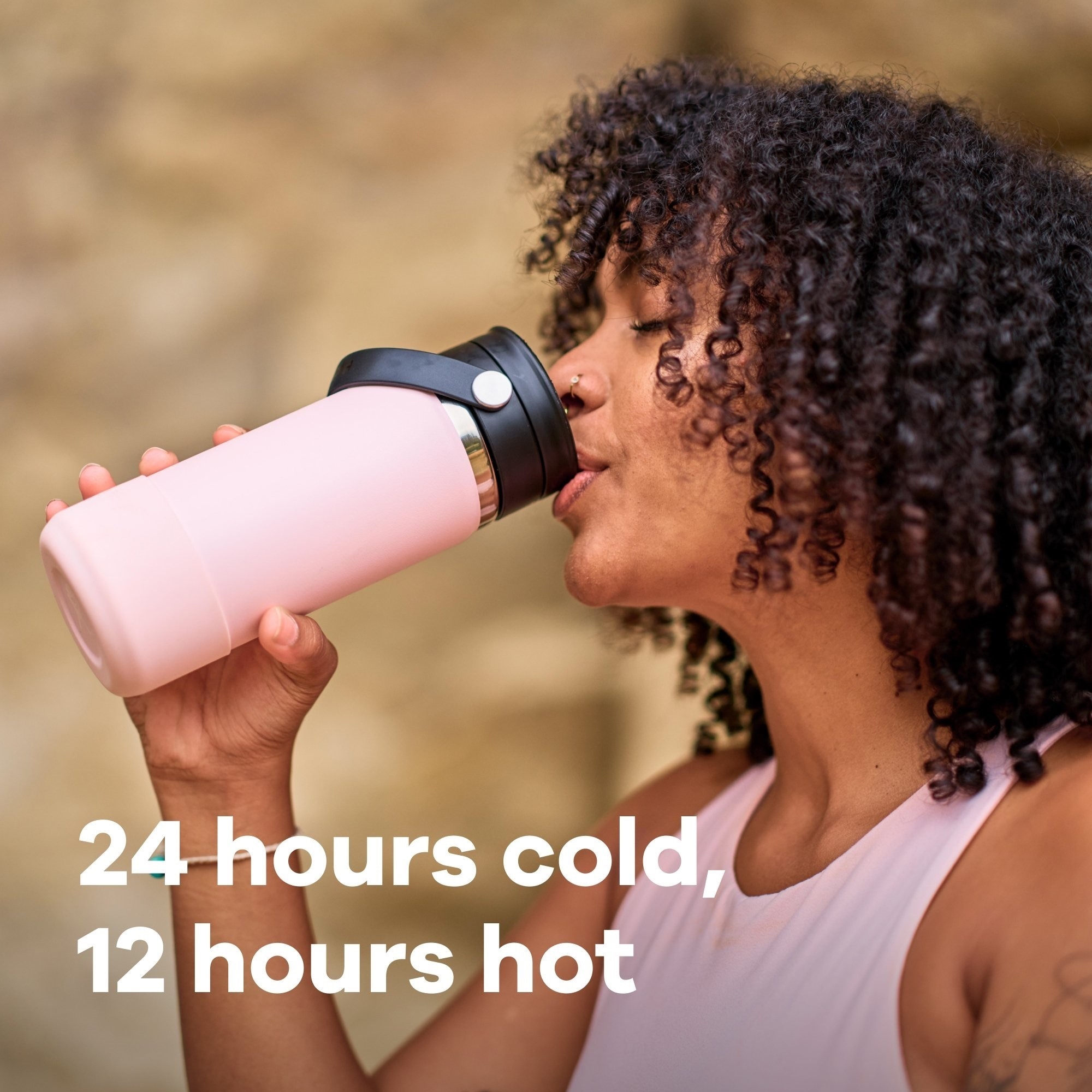 Hydro Flask Thermobecher »12 Oz Wide Flex SIP Lid«, (1 tlg.), Hochwertiger 18/8 Edelstahl