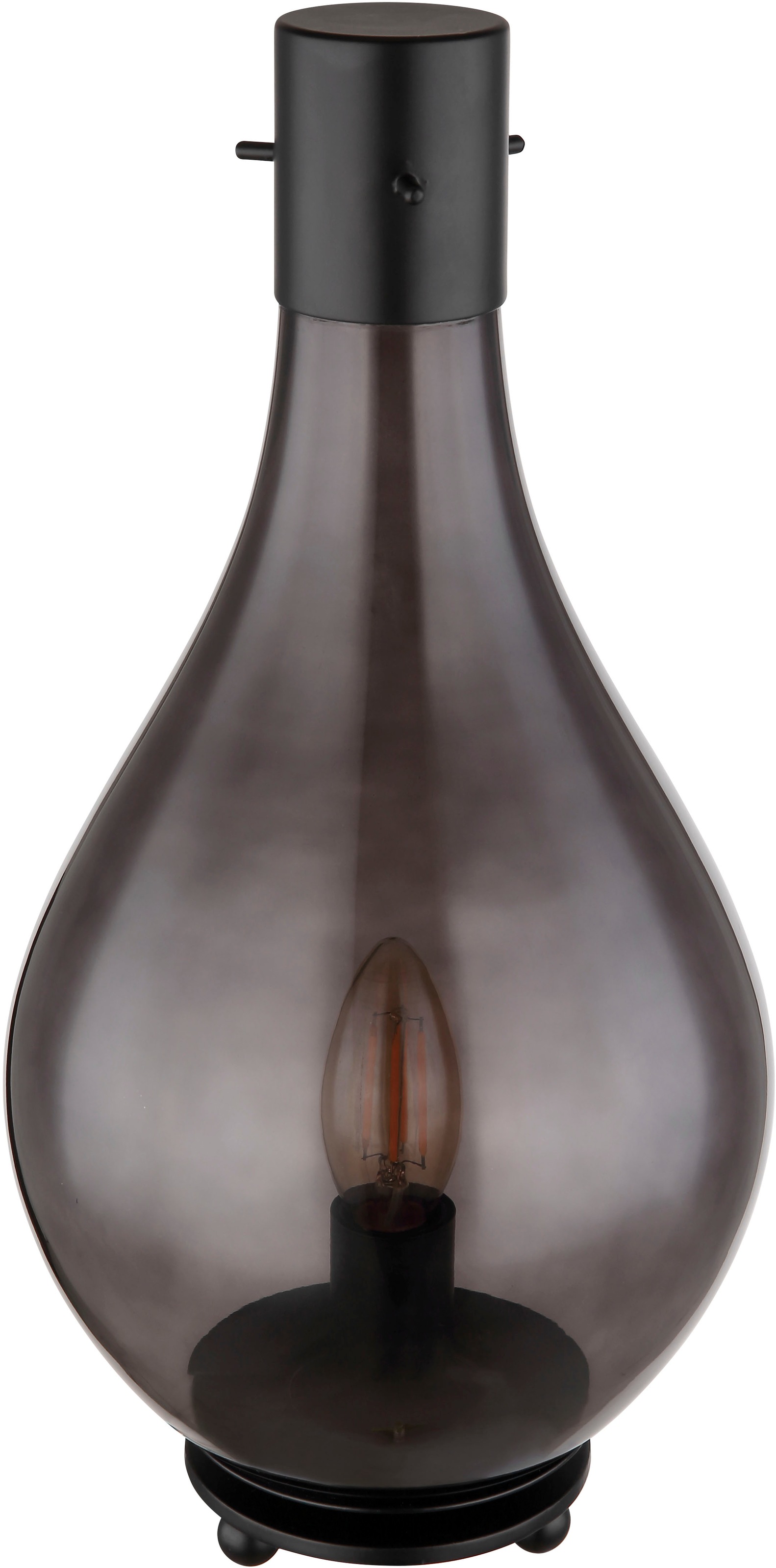 GLOBO LIGHTING Tischleuchte »OSKUS« E14 1 Stk. Tischlampe Glas rauchfarben günstig online kaufen