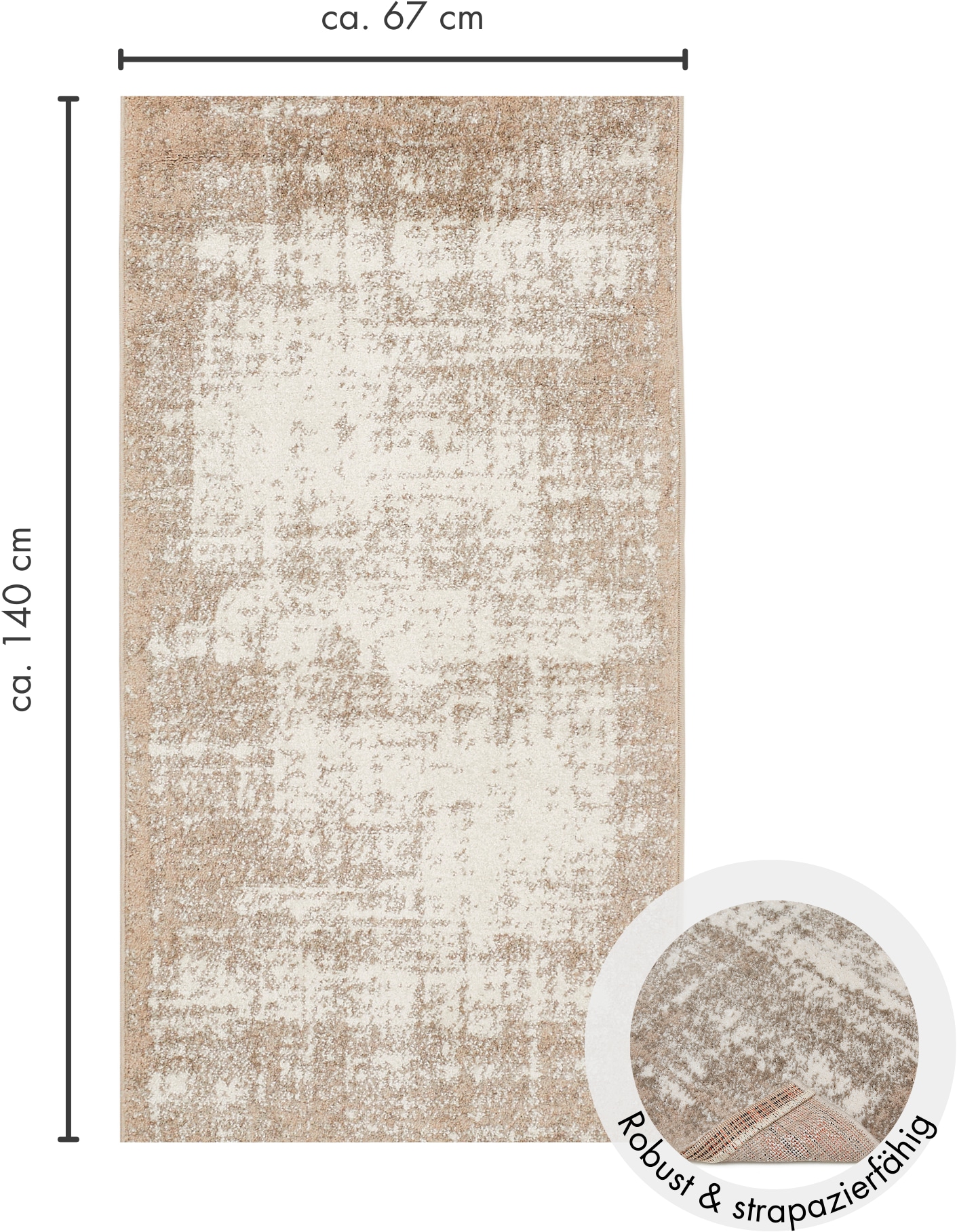 Andiamo Teppich »Campos«, rechteckig, 10 mm Höhe, Kurzflor, modernes Design, Wohnzimmer