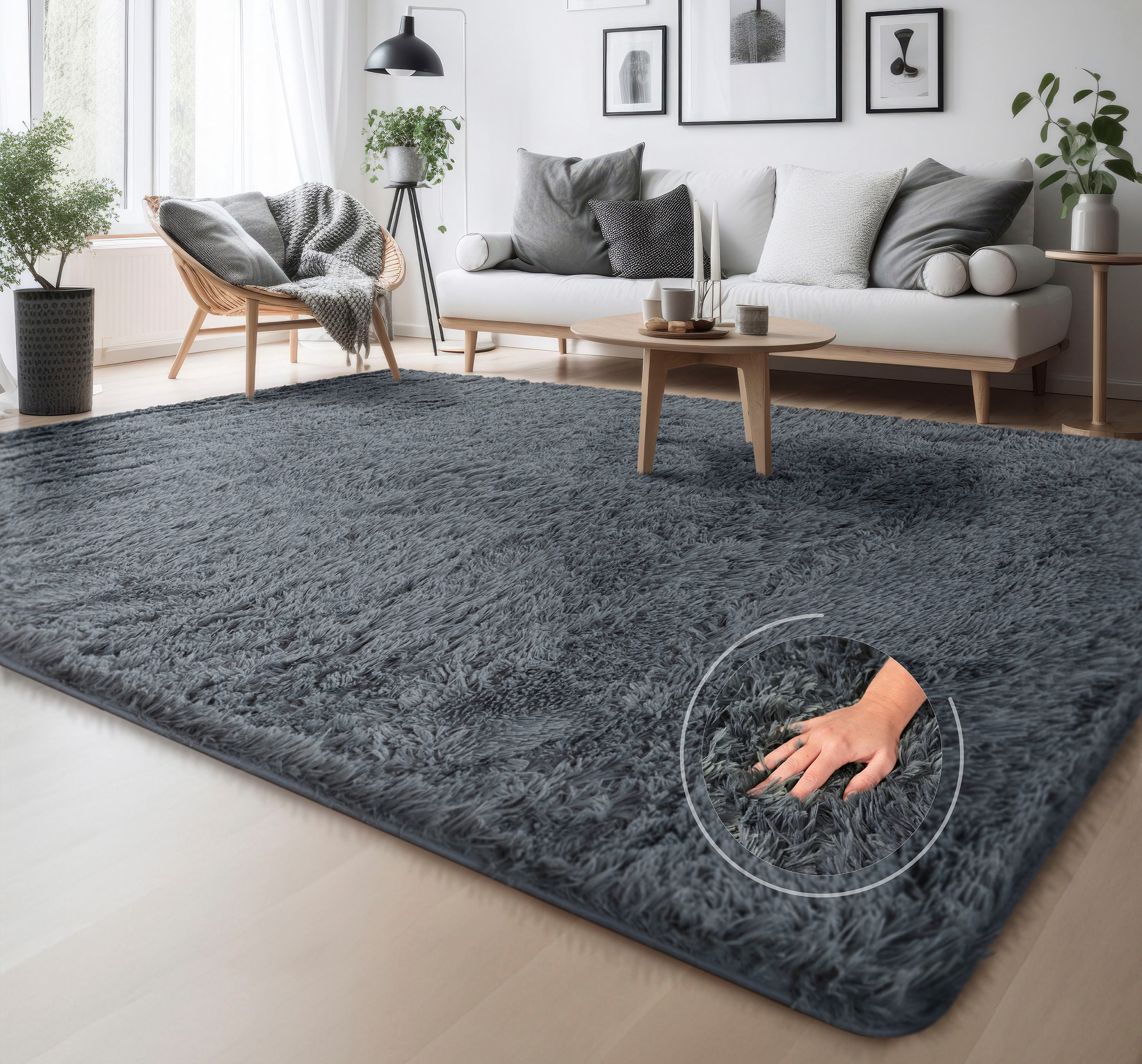 Home affaire Hochflor-Teppich »Serville«, rechteckig, 37 mm Höhe, Kuschelte günstig online kaufen