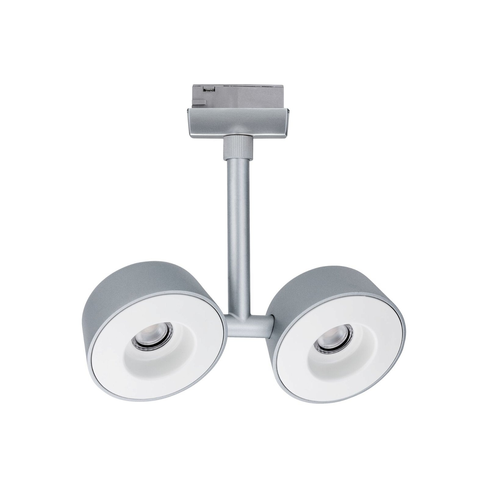 Paulmann Schienensystem-Leuchten »URail Schienenspot Pellet 2x350lm 2x6,7W 2700K 230V Chrom matt, Weiß«, dimmbar, Doppelspot
