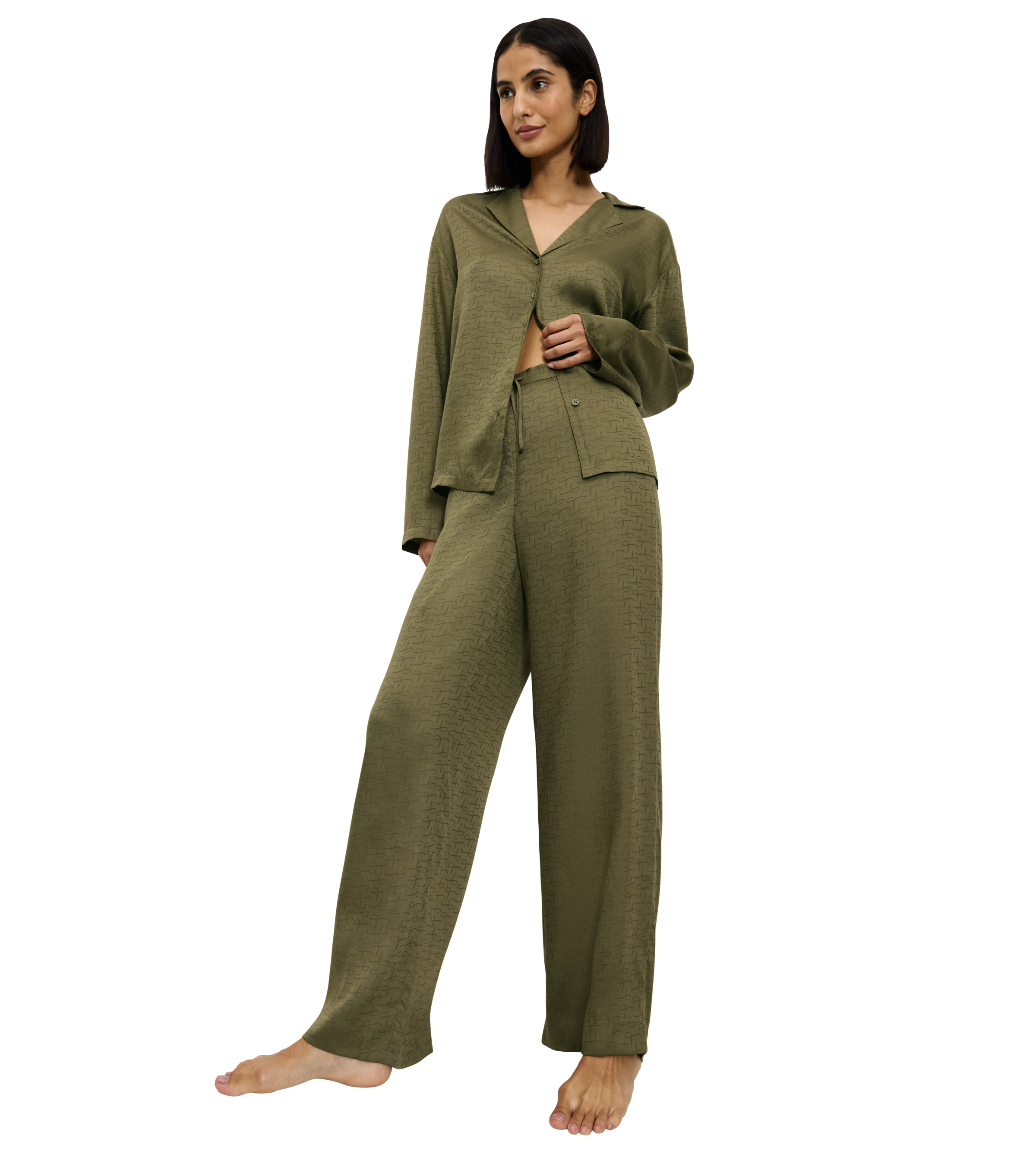 Triumph Homewearhose »Silky Sensuality Trousers«, mit Monogram-Jaquard
