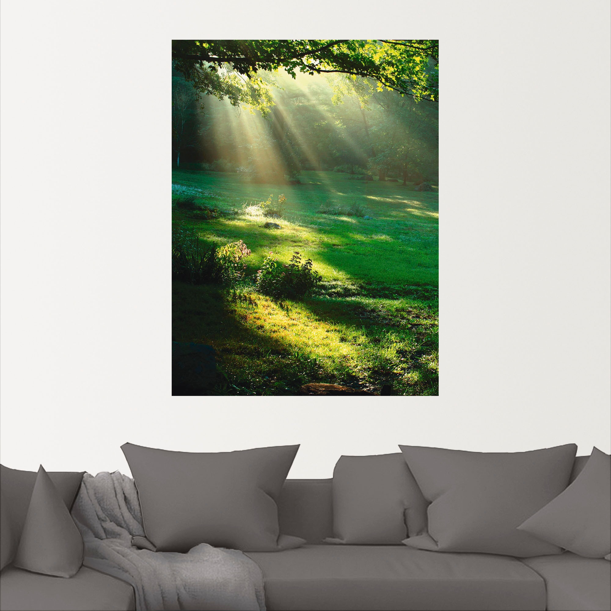 Artland Wandbild »Lichtkegel«, Wald, (1 St.), als Alubild, Outdoorbild, Leinwandbild, Poster, Wandaufkleber