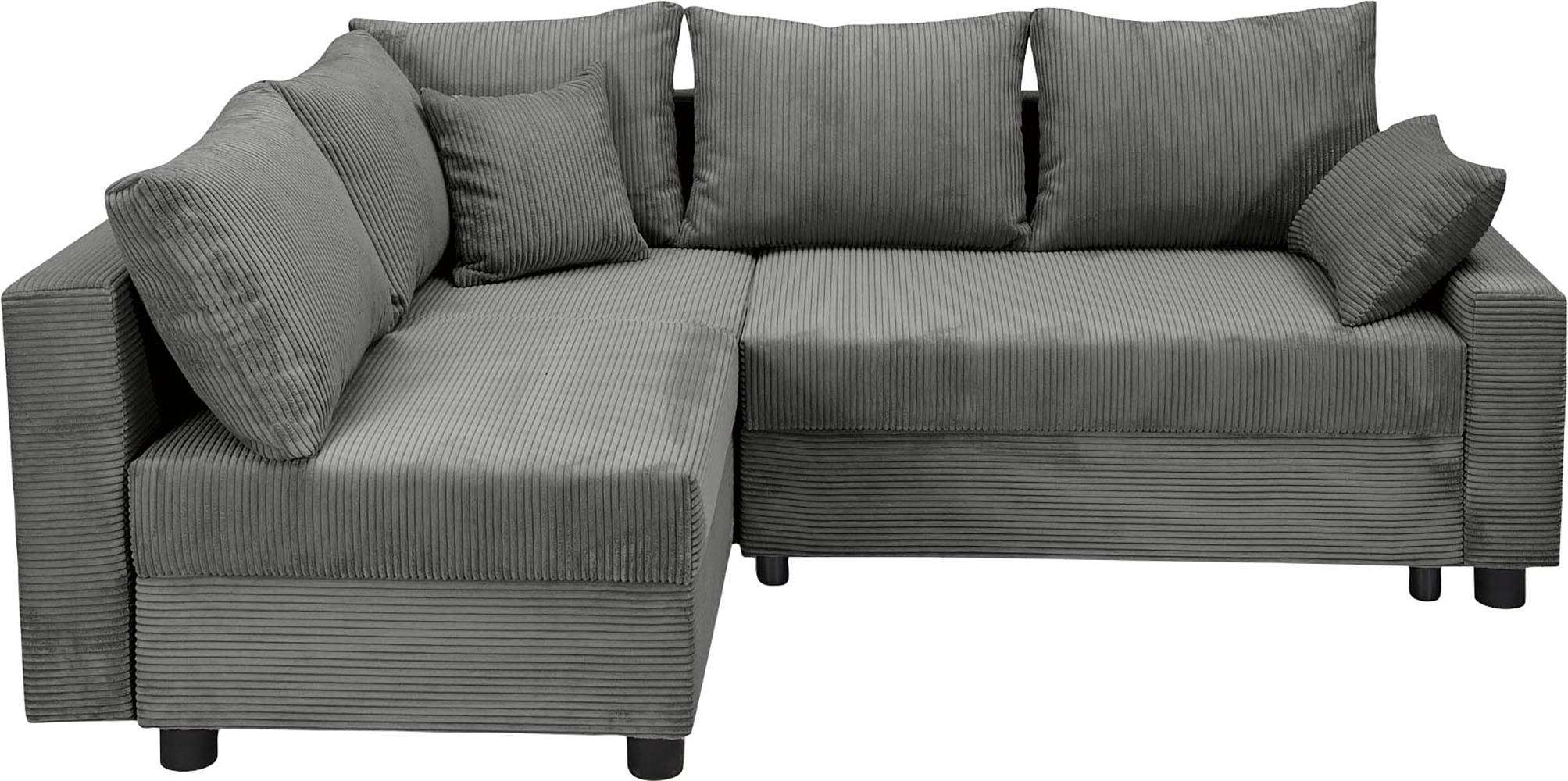 COLLECTION AB Ecksofa »Parma L-Form«, mit Schlaffunktion und Bettkasten, inklusive Kissen, Bonellfederkern