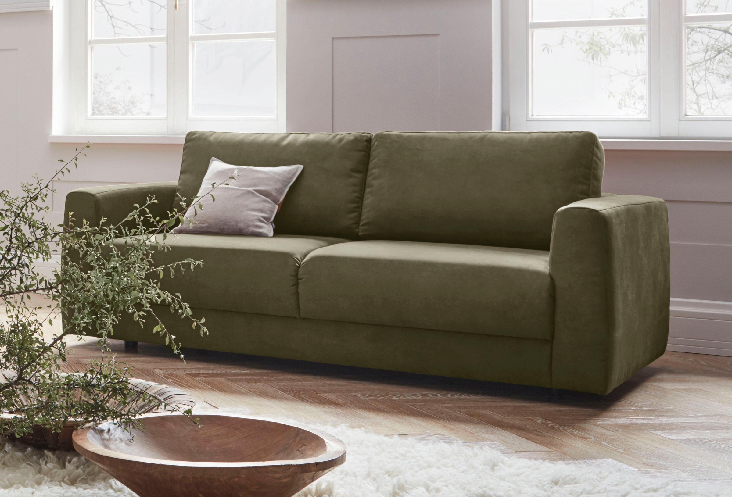 Home affaire 2-Sitzer »Hobro« in 3 Bezugsqualitäten in vielen Farben, Desig günstig online kaufen