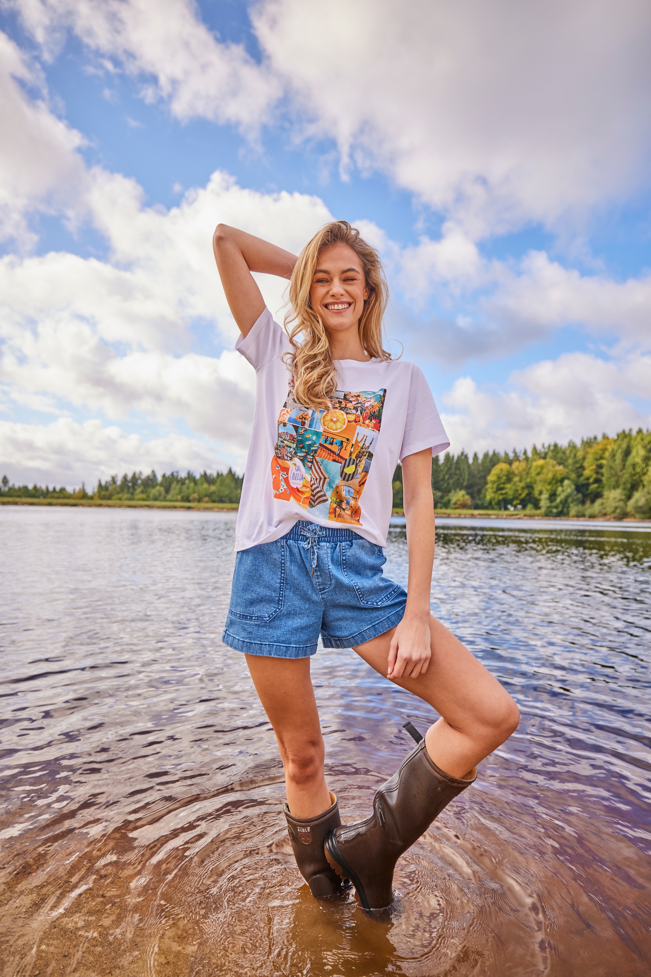 Aniston CASUAL T-Shirt mit italienischem Flair