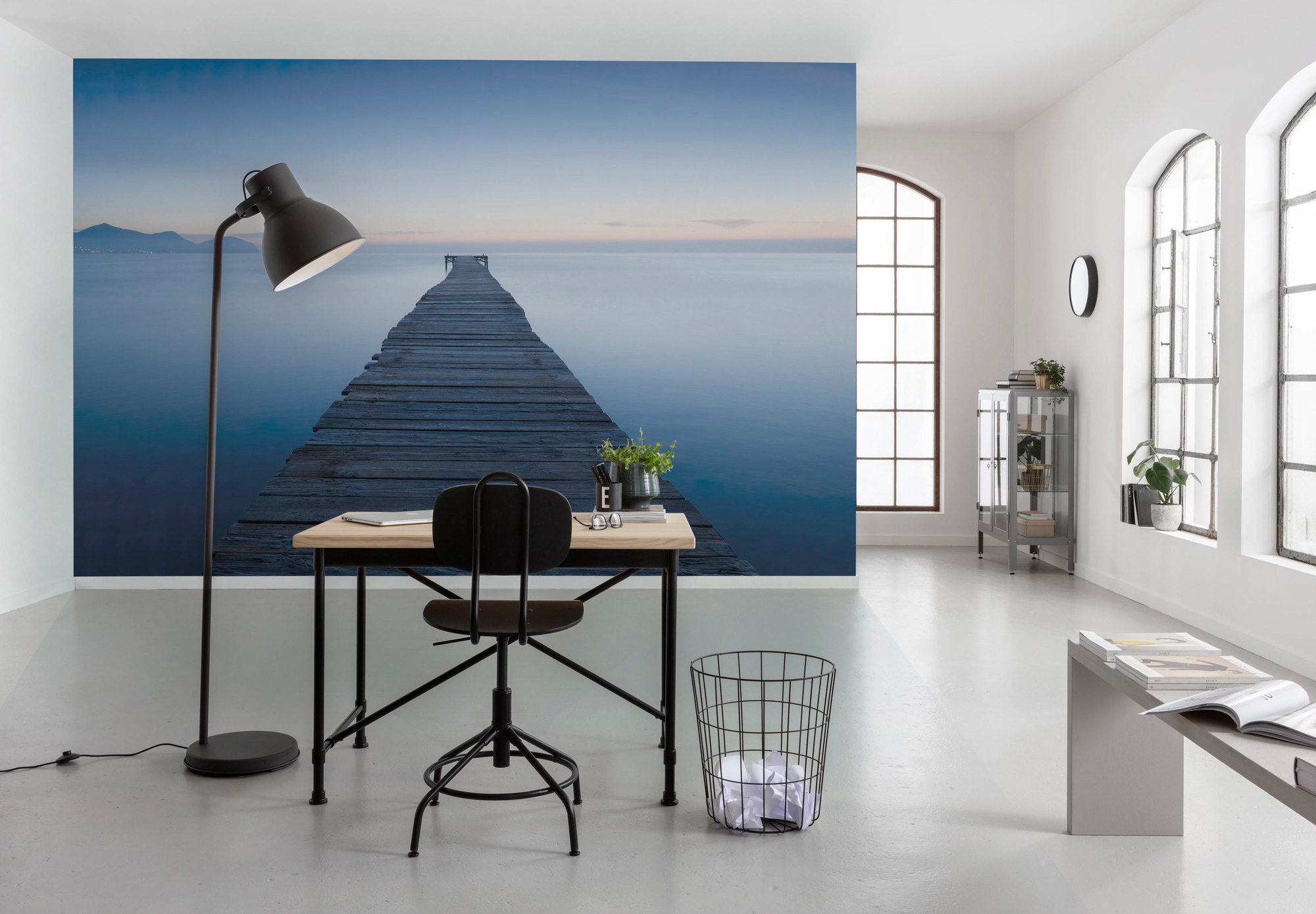 Sanders & Sanders Fototapete Landschaft Blau 450 x 280 cm 612634 günstig online kaufen