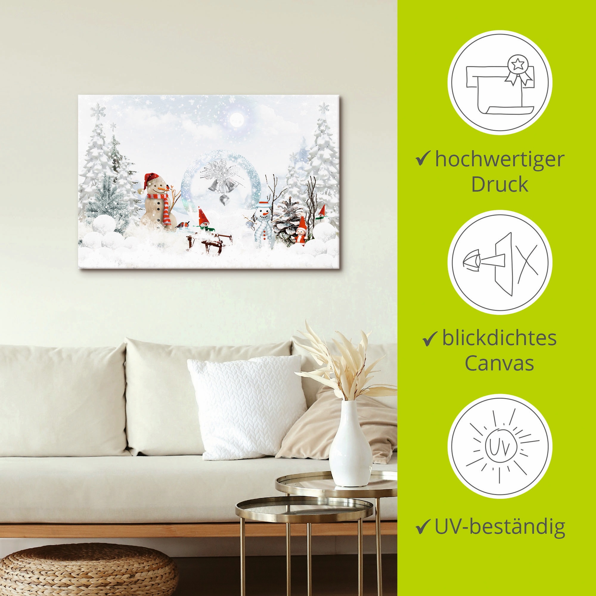 Artland Leinwandbild »Weihnachtsmärchen«, Weihnachten, (1 St.), auf Keilrahmen gespannt