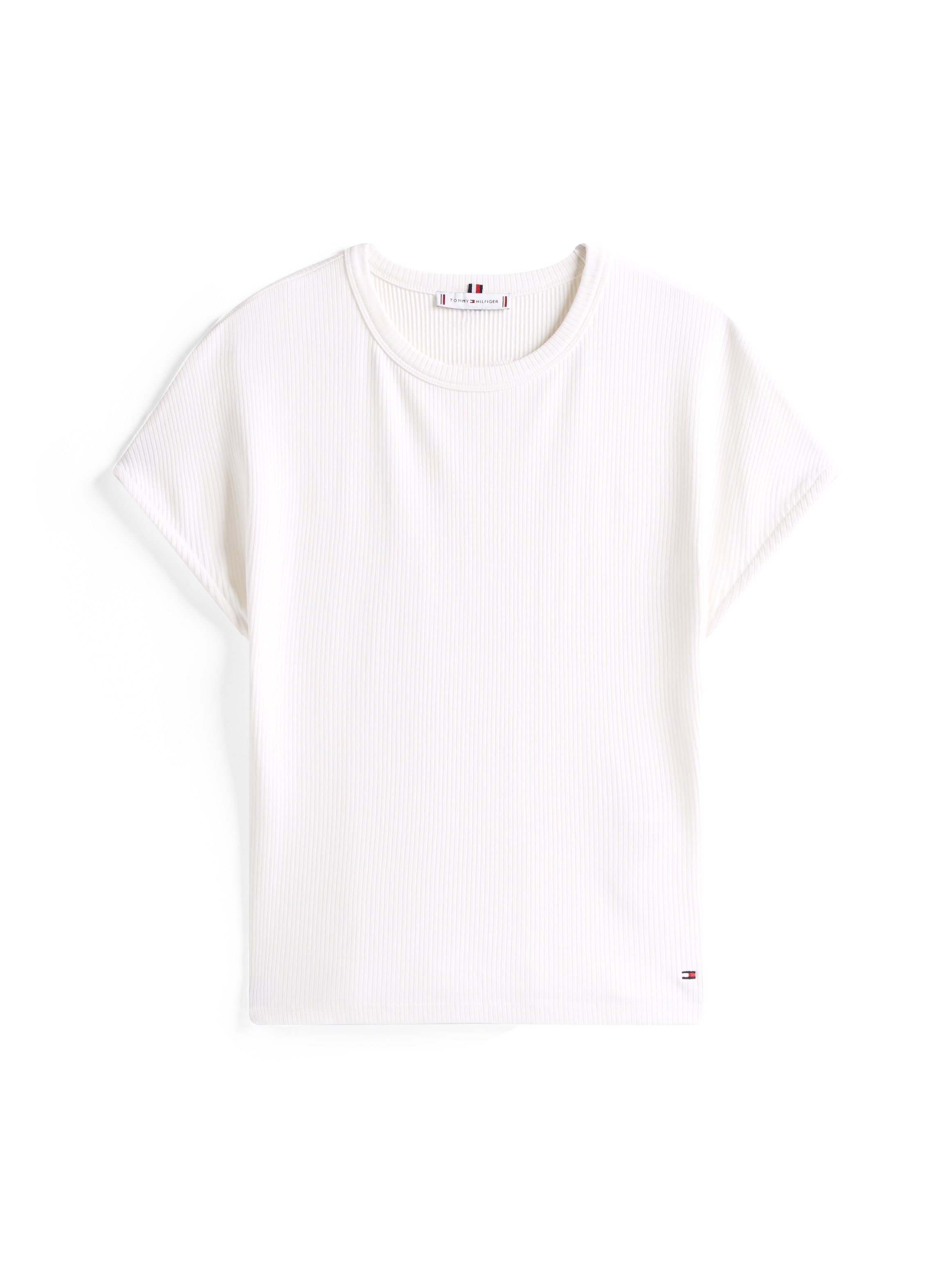 Tommy Hilfiger Kurzarmshirt »5X2 RIB SLIM C-NK CAP SLV TEE«