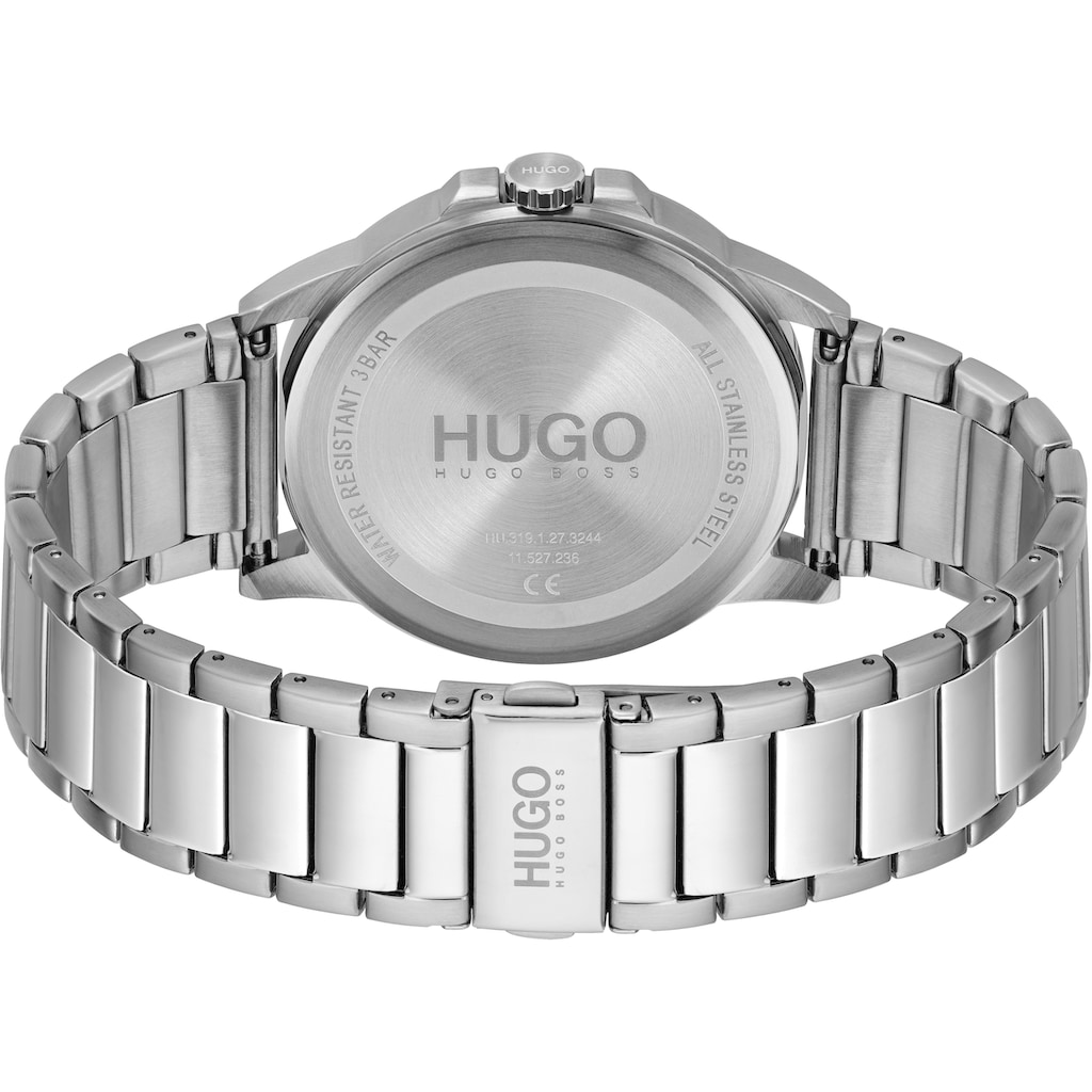 HUGO Quarzuhr »#FIRST, 1530186«, Armbanduhr, Herrenuhr, Mineralglas, anlog