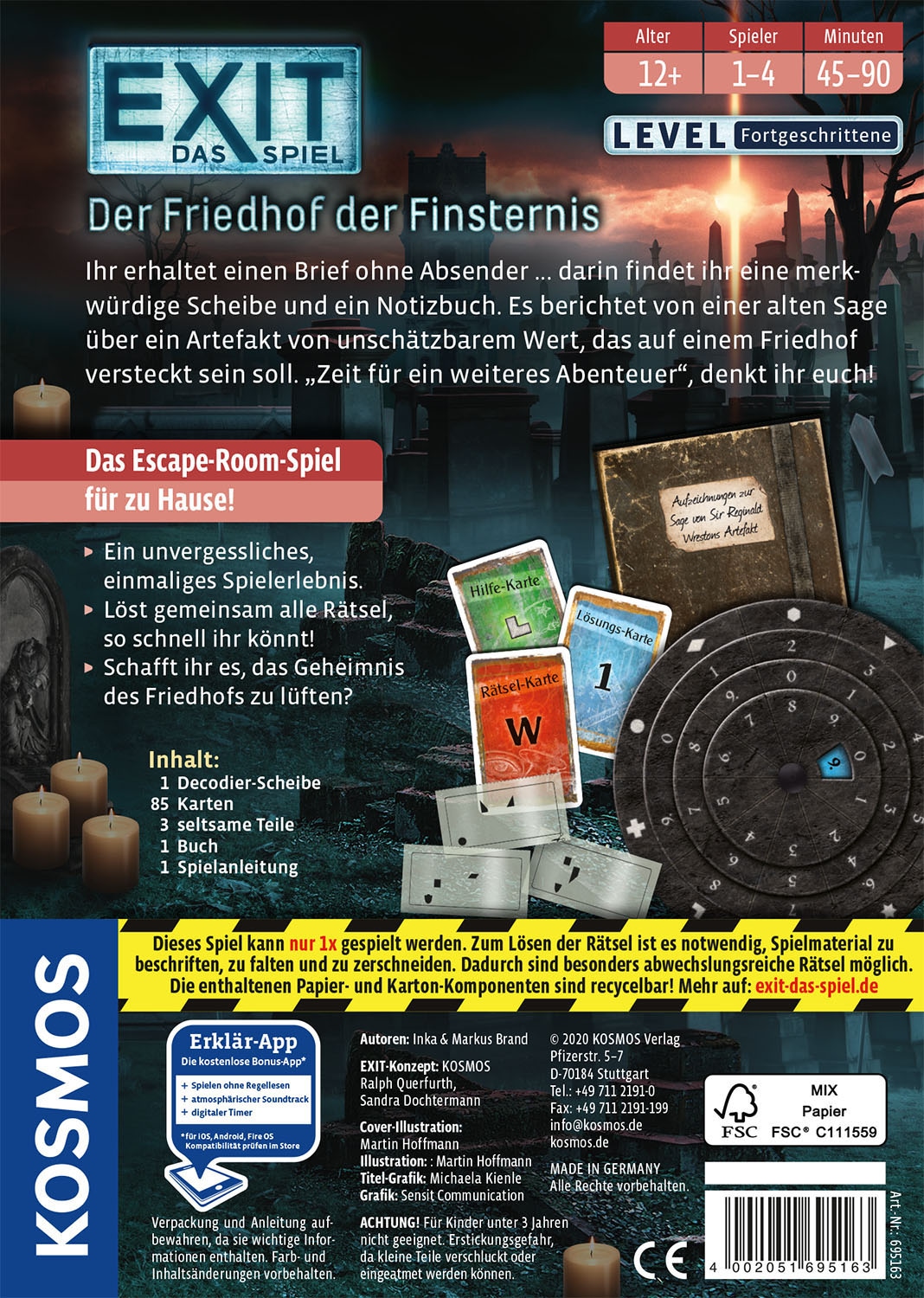 Kosmos Spiel »EXIT, Der Friedhof der Finsternis« Made in Germany