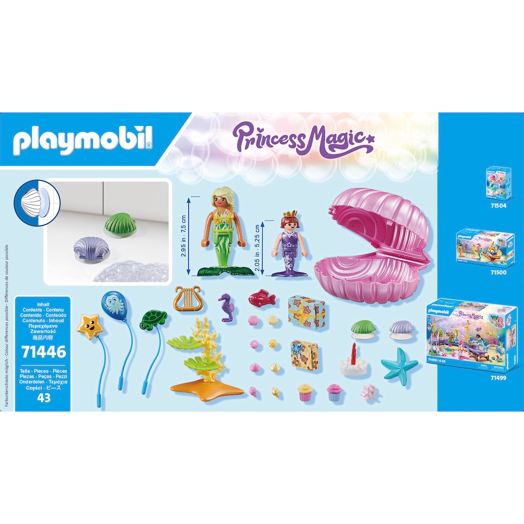 Playmobil® Konstruktions-Spielset »Meerjungfrauen-Geburtstagsparty (71446), Princess Magic«, (43 St.), Made in Europe