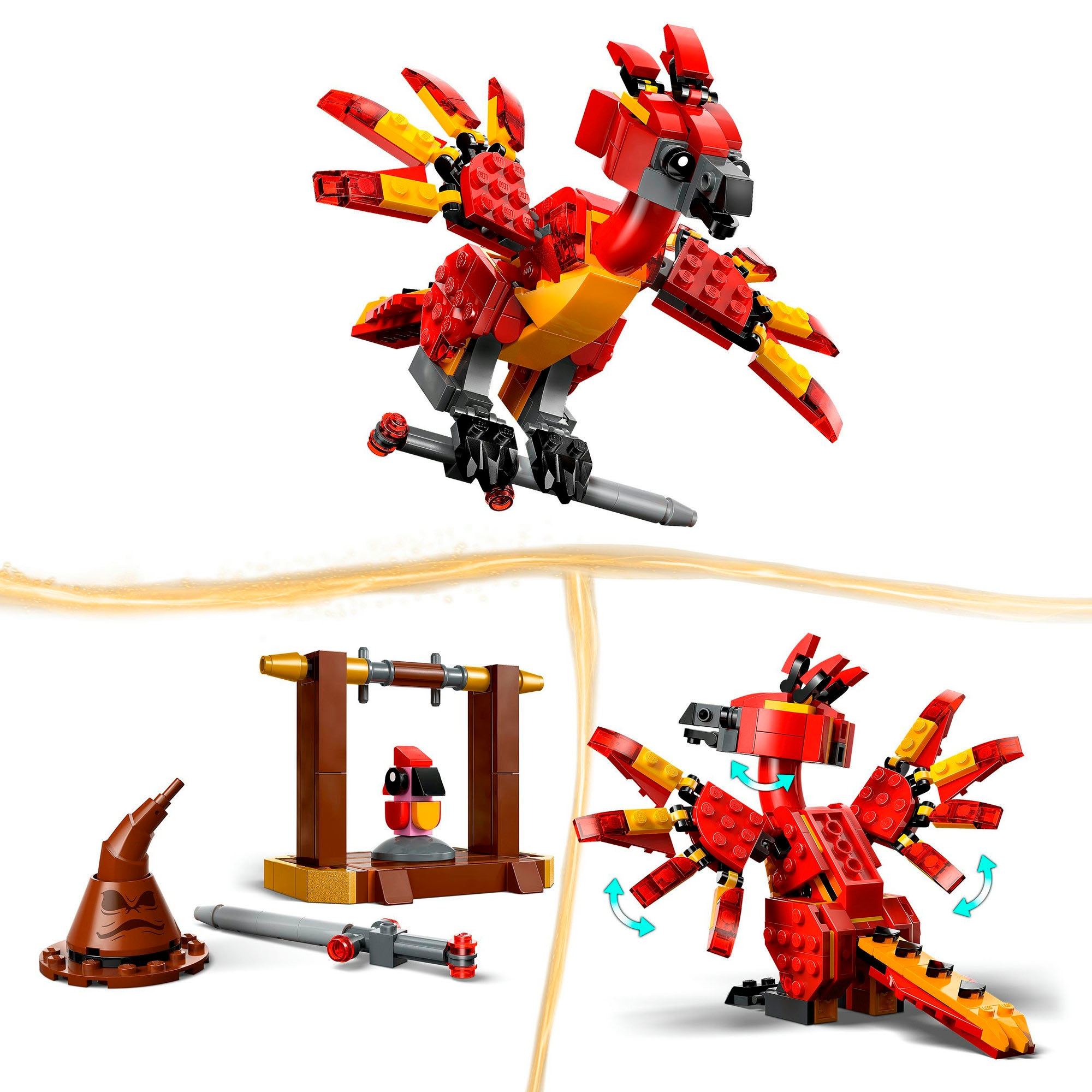 LEGO® Konstruktionsspielsteine »Fawkes: Dumbledores Phönix (76448), LEGO Harry Potter™«, (299 St.), Made in Europe