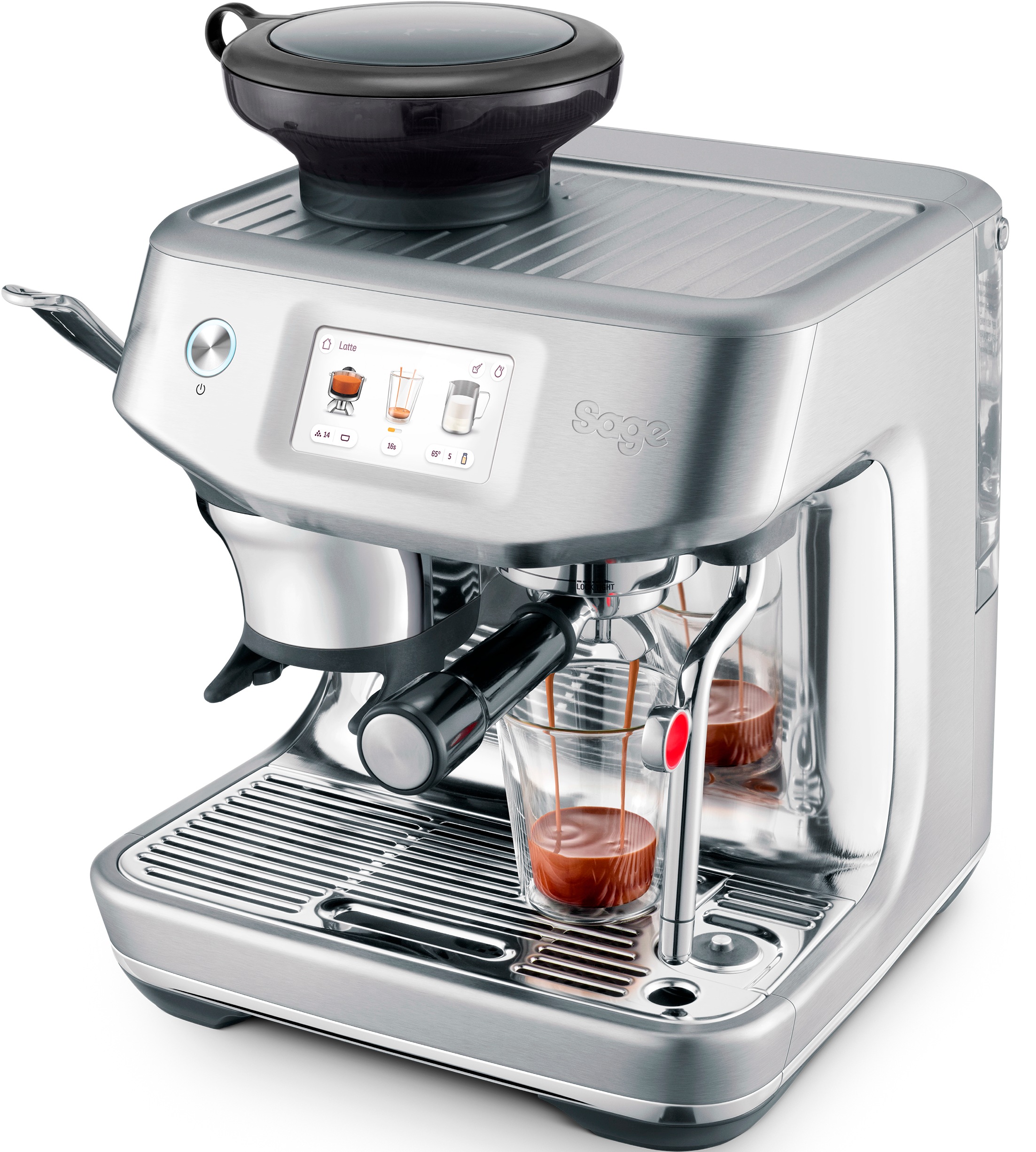 Sage Espressomaschine »Barista Touch Impress SES882BSS, mit Cold Brew und kaltem Espresso«, Barista-Anleitung, Einstellungen für Milchalternativen