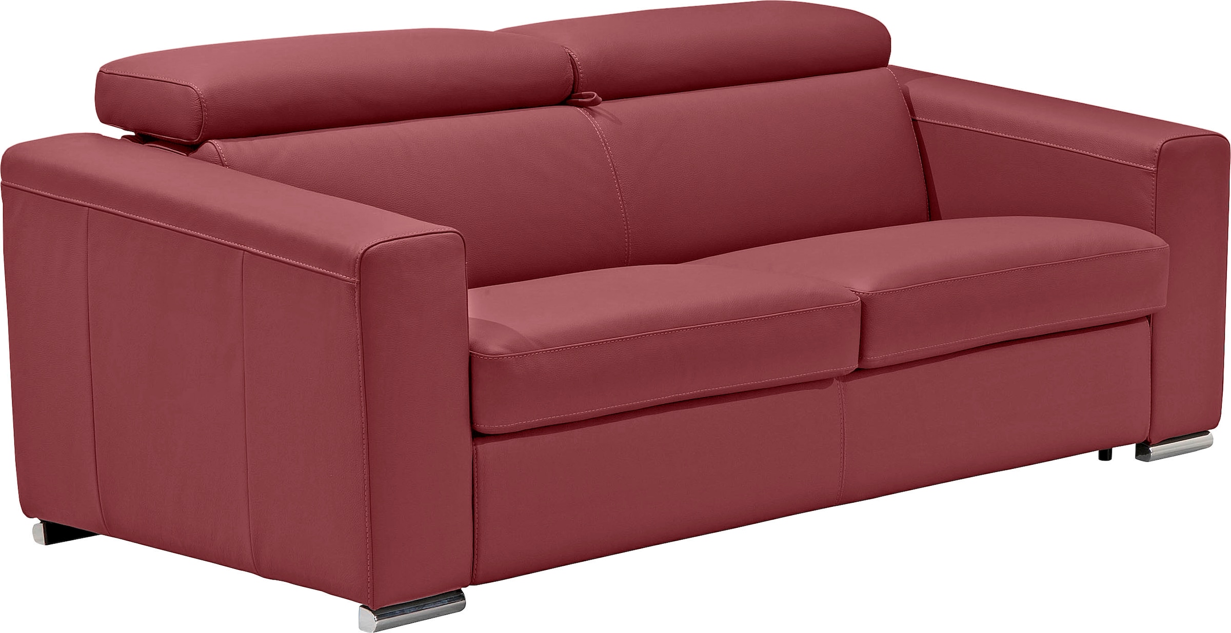 Egoitaliano Schlafsofa »Cabiria, Design und super Sitz- und Liegekomfort«, Sofa inkl. Schlaffunktion, Kopfteile verstellbar, mit Metallfüßen