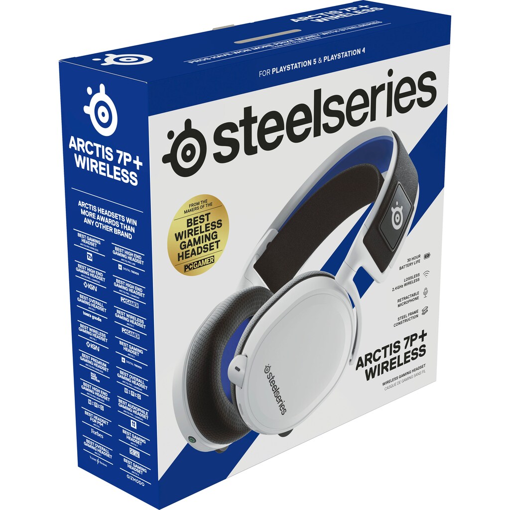 SteelSeries Gaming-Headset »Arctis 7P+«, WLAN (WiFi), Noise-Cancelling