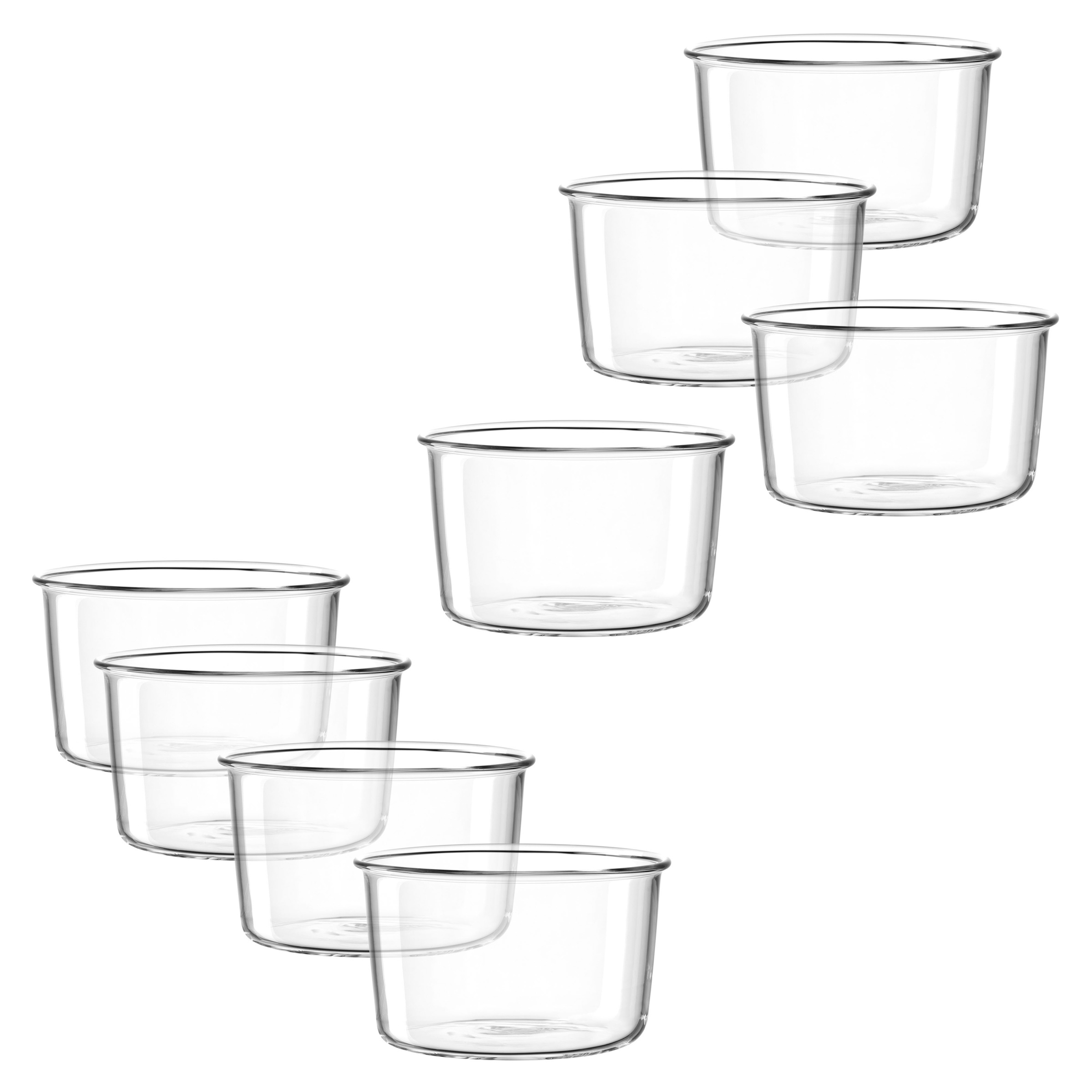 LEONARDO Schale »VETRO, Ø 9 cm, 8er-Set«, 8 tlg., aus Glas, spülmaschinenge günstig online kaufen