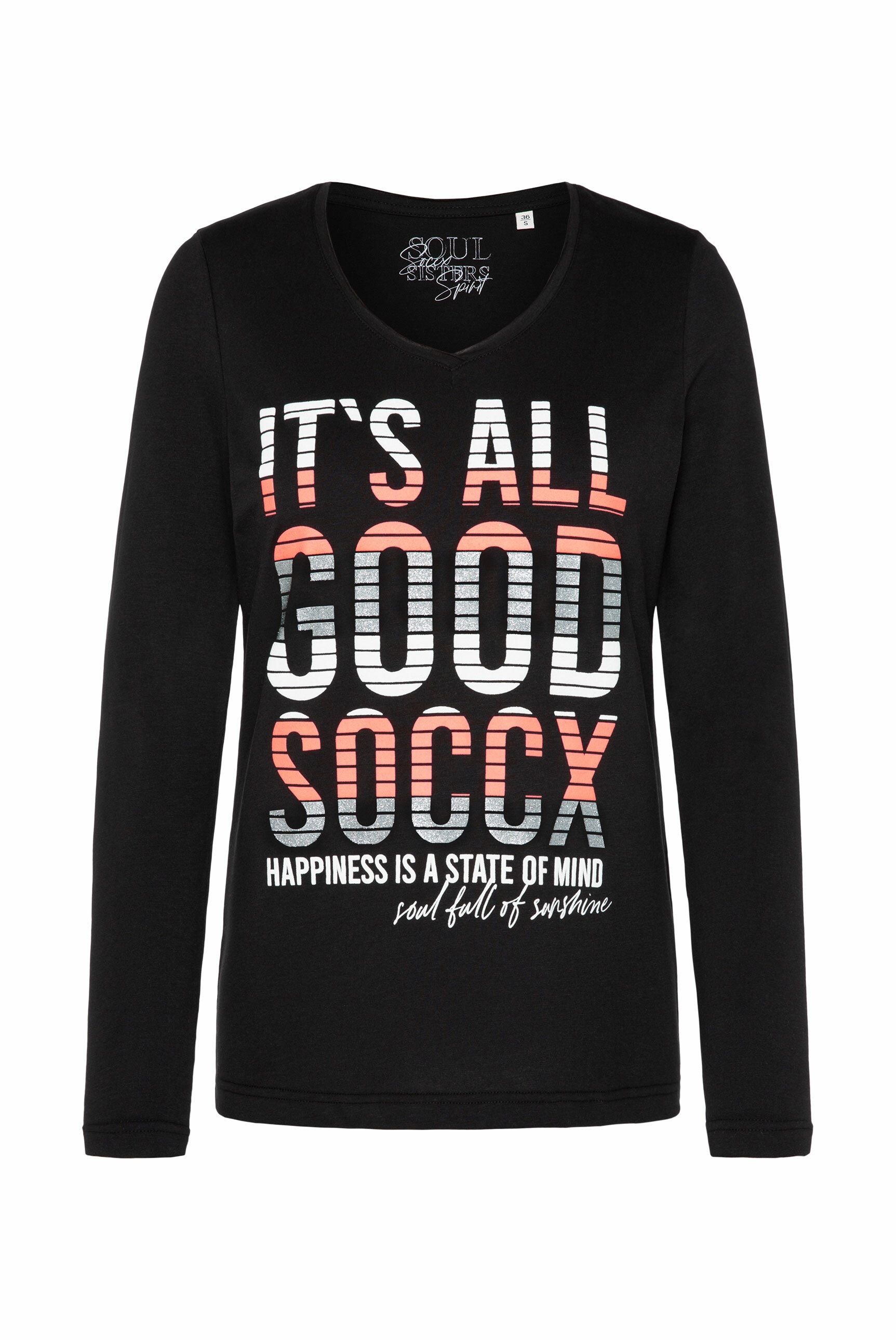 SOCCX Langarmshirt, mit offenen Kanten