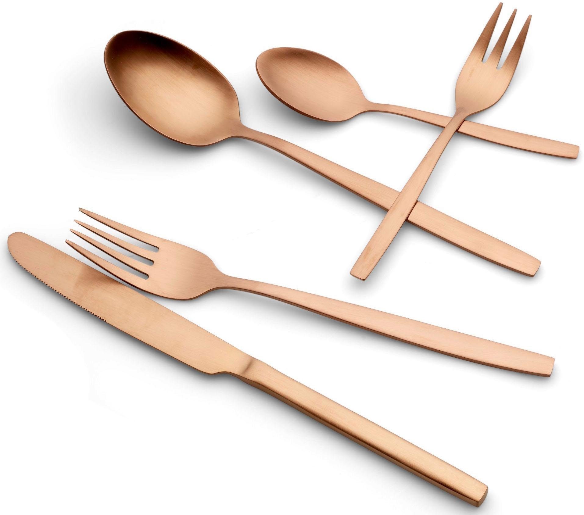 ECHTWERK Besteck-Set »Positano«, (Set, 30 tlg.), Tafelbesteck, bronzefarben günstig online kaufen
