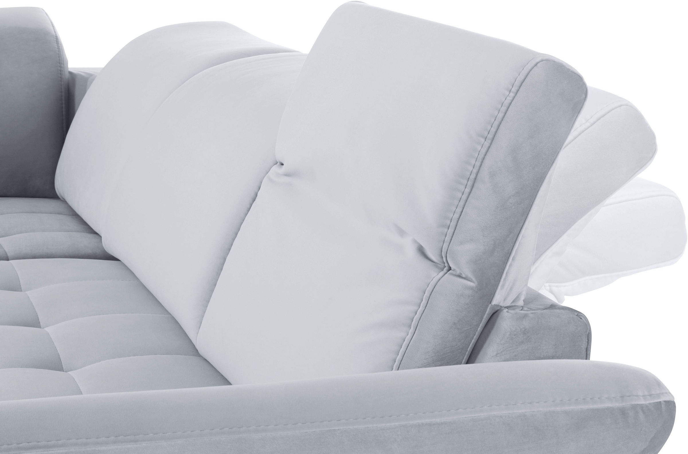 INOSIGN Ecksofa »Fresh L-Form«, Federkern, wahlweise Kopfteilverstellung und motorischer Vorziehsitz