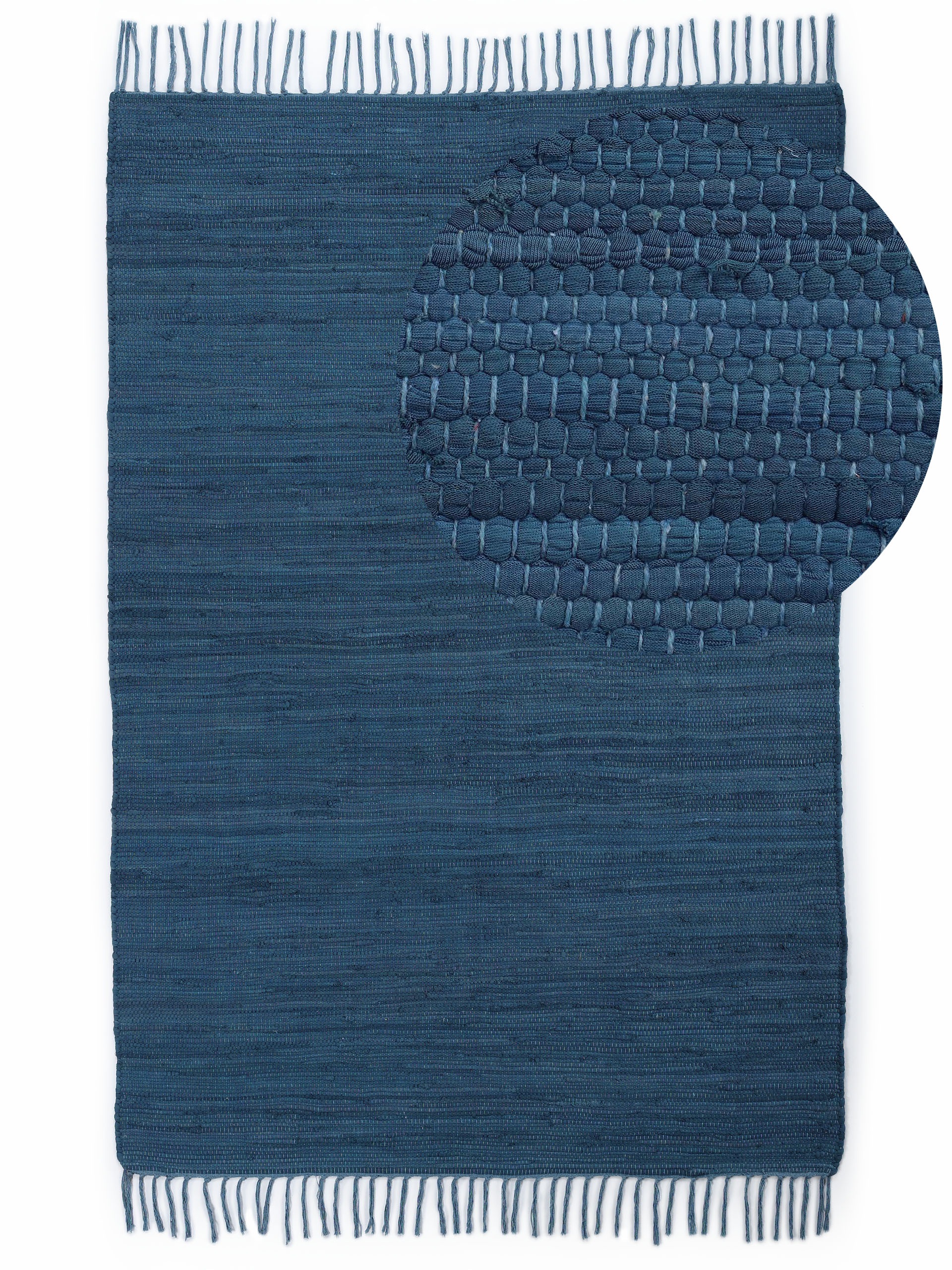 carpetfine Teppich »Kelim Chindi uni, auch als Läufer«, rechteckig, 5 mm Hö günstig online kaufen