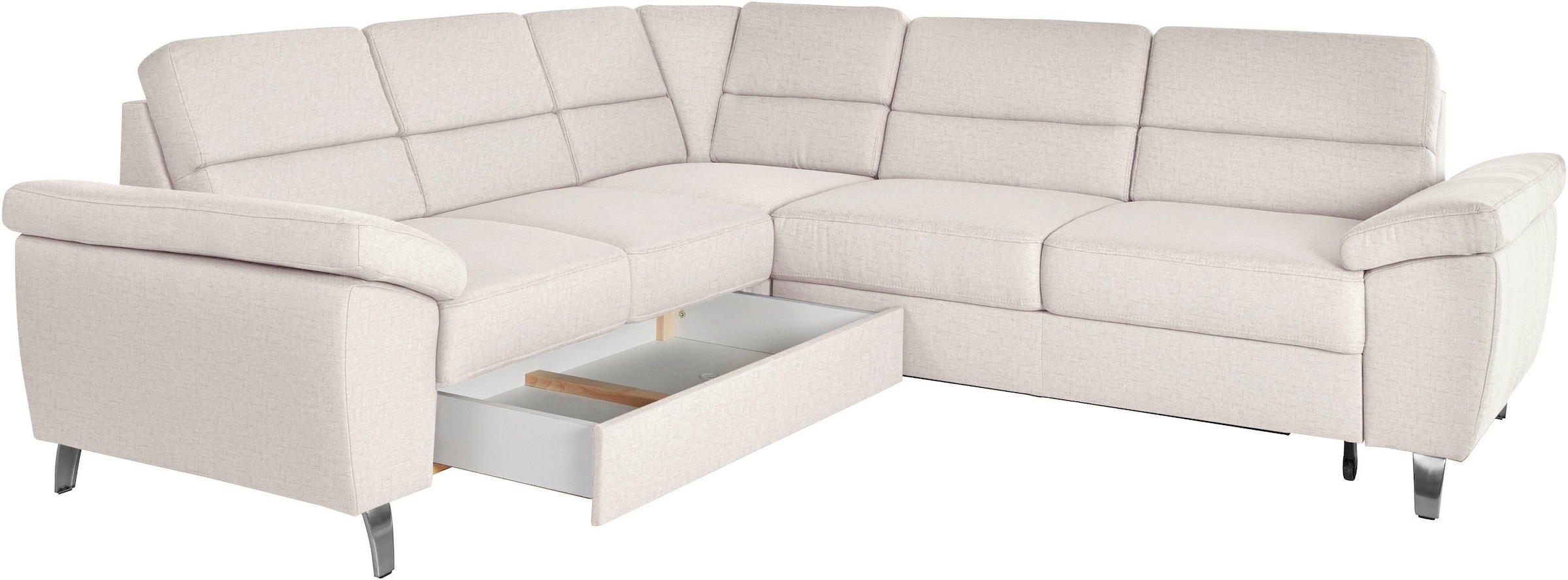sit&more Ecksofa »Sorano L-Form«, wahlweise mit Bett- und Relaxfunktion, inkl. Bettkasten