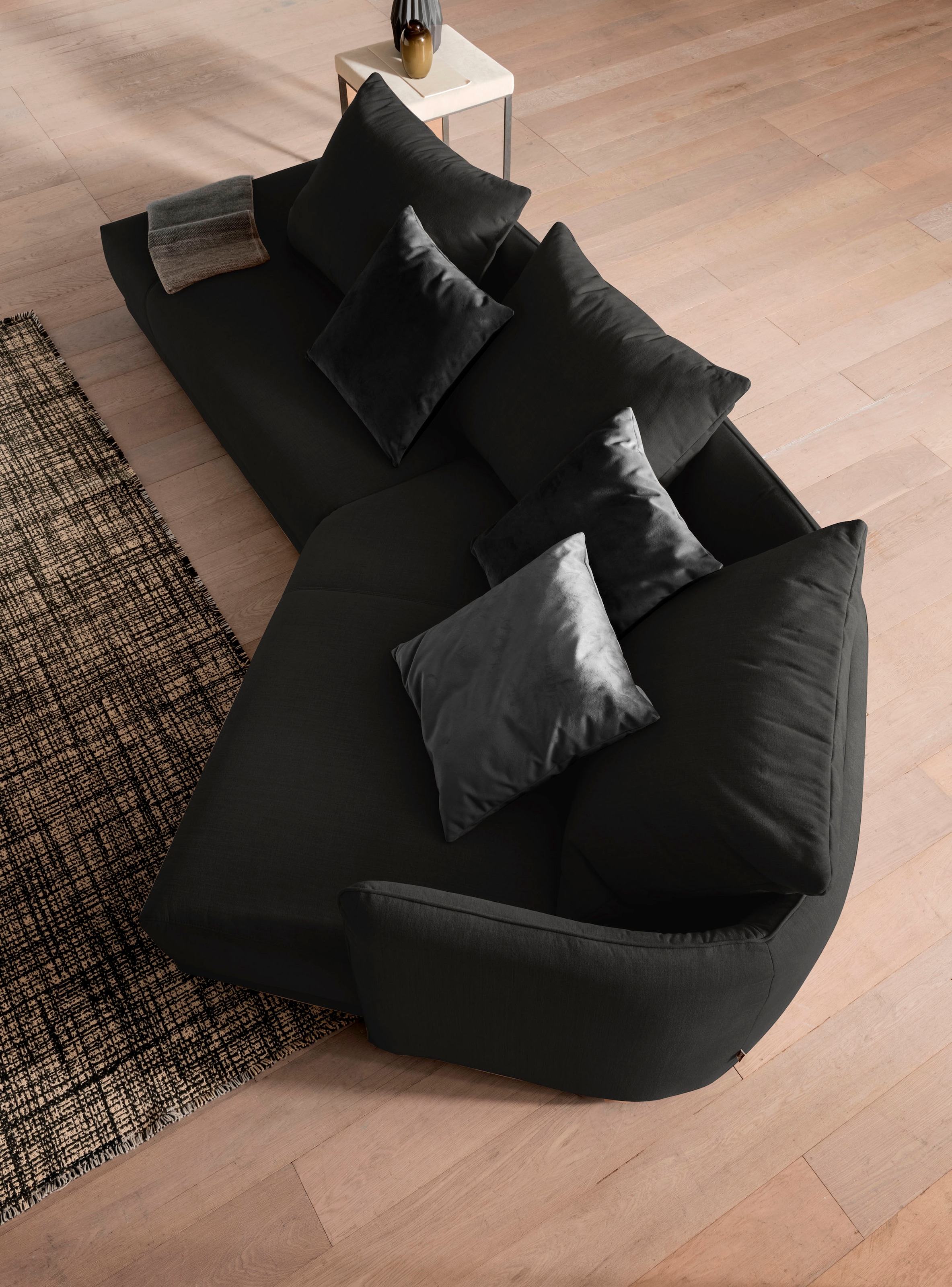 designwerk Ecksofa »New York L-Form, anmutendes Designsofa«, mit moderner R&ung im Rücken