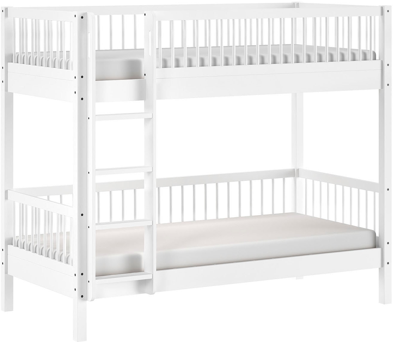 Home affaire Etagenbett, (Made in Europe), mit 90x200 cm LF, Lattenroste, Leiter, wahlweise m. Bettschubade, weiß