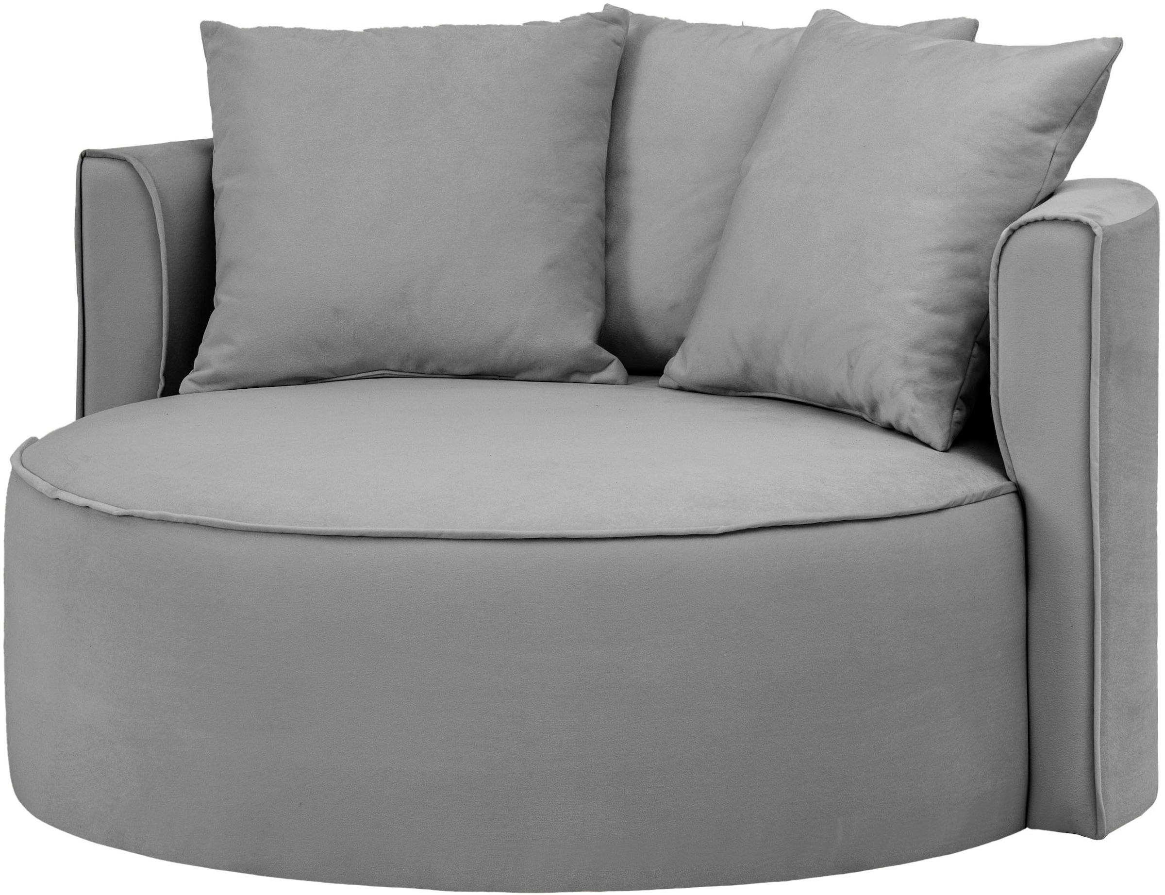 LeGer Home by Lena Gercke XXL-Sessel »Isalie, Lesesessel, Loveseat, inklusive Zierkissen«, extra große Sitzfläche, optional mit Hocker, Cord, Samt, Bouclé