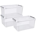 Curver Aufbewahrungsbox »HANDY+ Box«, (Set, 5 St.), 5 x 15L, transparent