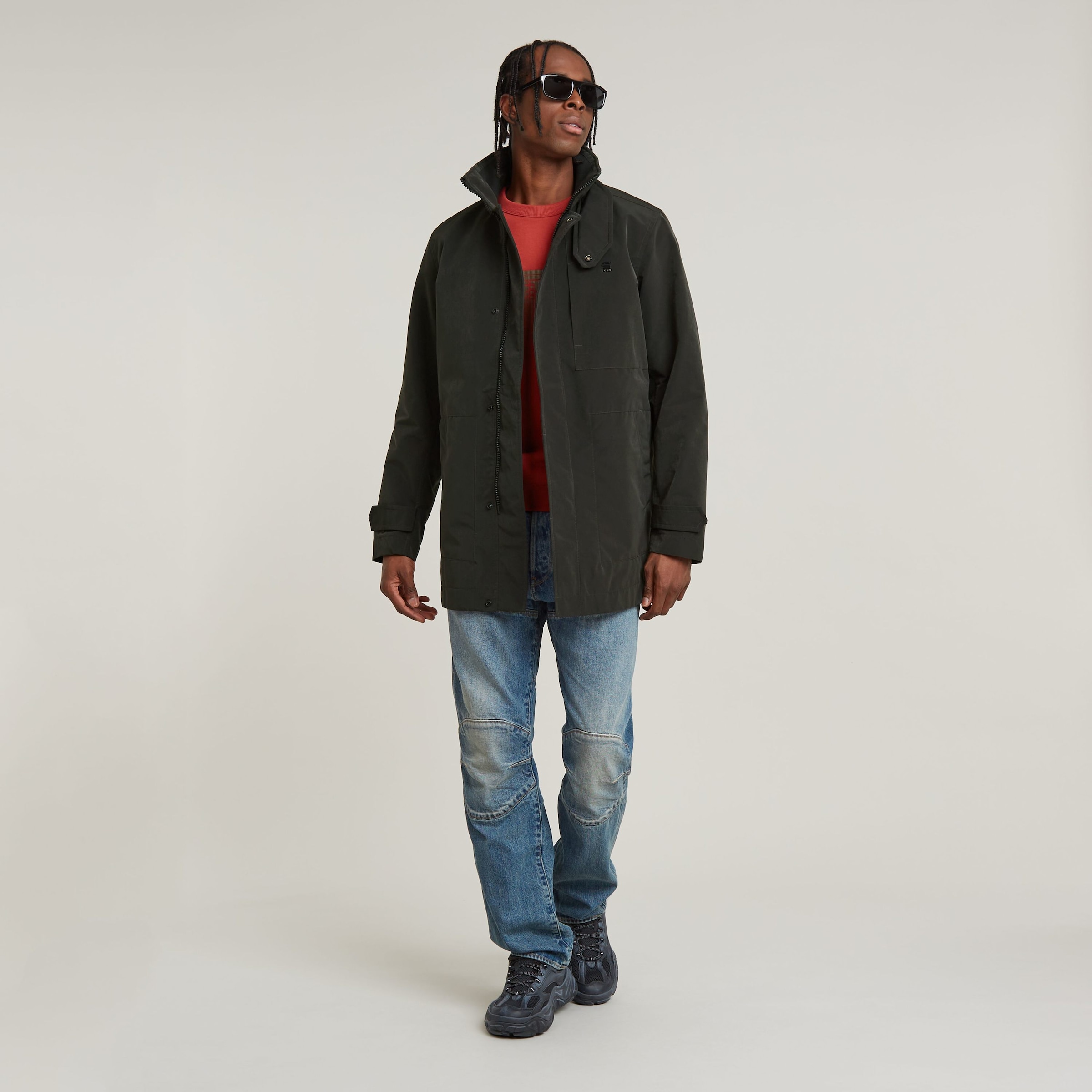 G-STAR Outdoorjacke »Garber Trench«, mit verdeckten Knöpfen