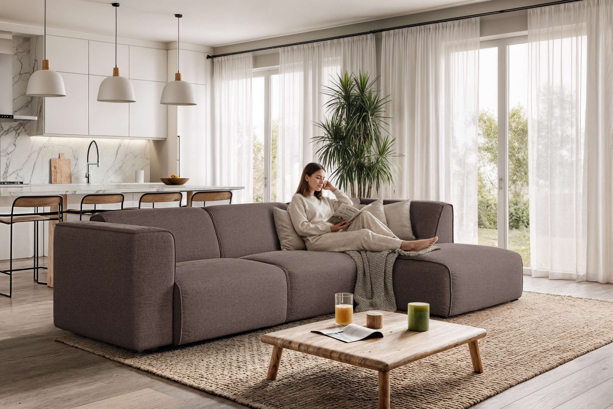 RAUM.ID Ecksofa »Merid L-Form, B: 295 cm - OTTO. Verlässliche Qualität.« je günstig online kaufen