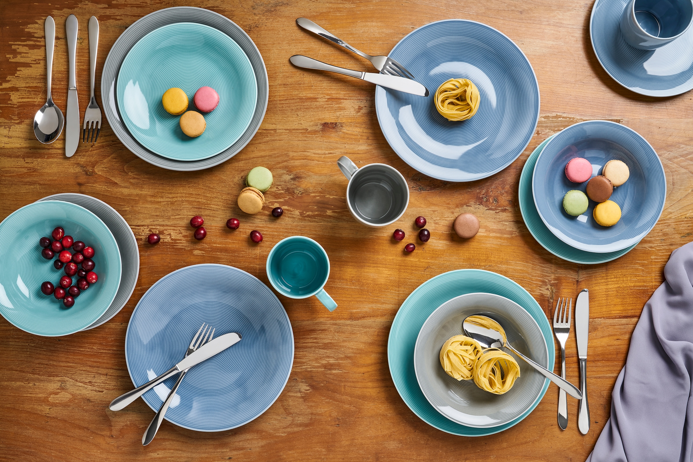 van Well Dessertteller »Jive, Teller 21 cm, 6 Stück«, (Set, 6 St.), dezentes Spiraldekor, spülmaschinen-und mikrowellengeeignet