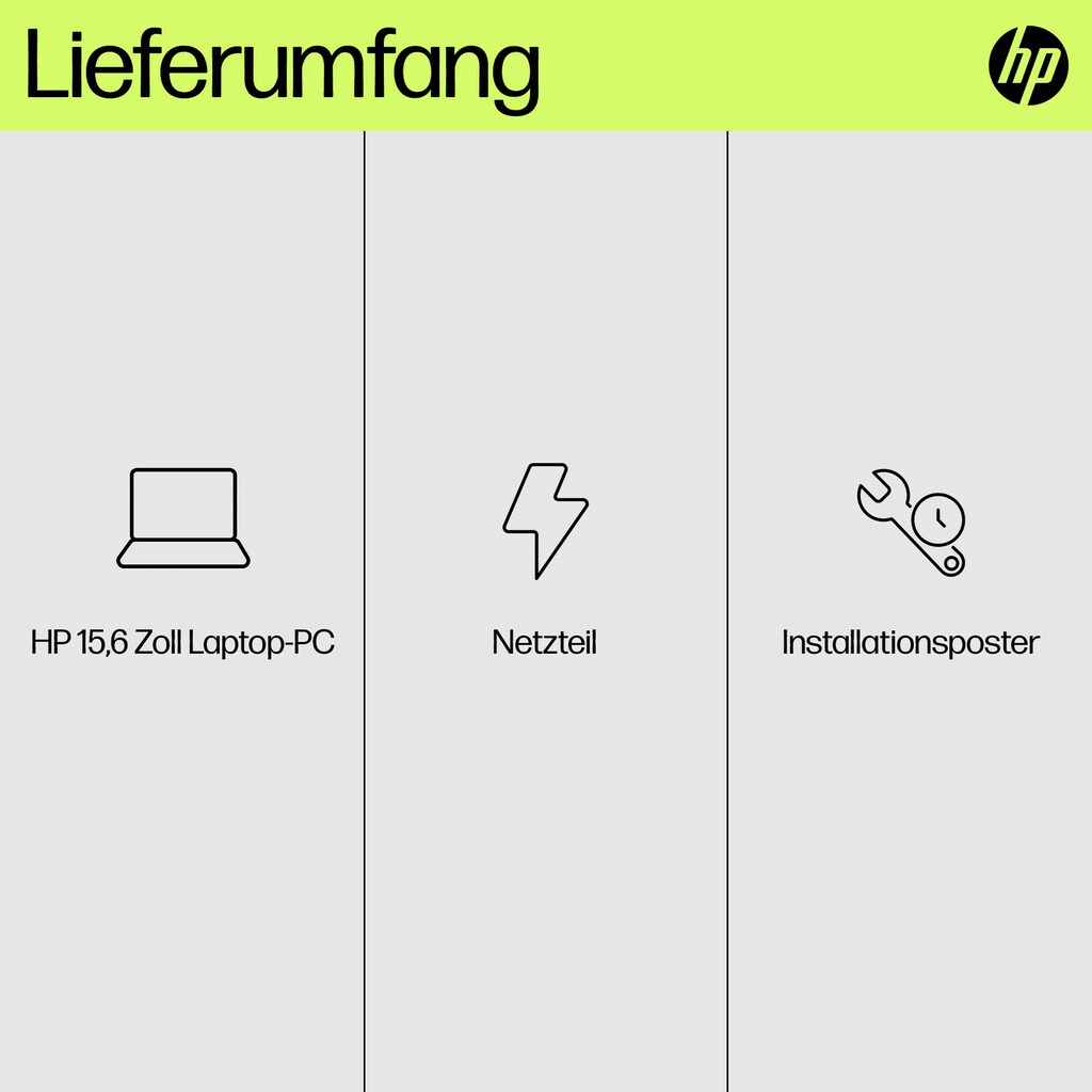 HP Notebook »15-fd0077ng«, 39,6 cm, / 15,6 Zoll, Intel, Core i7, Iris Xe Graphics, 512 GB SSD