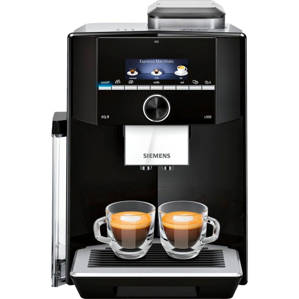 SIEMENS Kaffeevollautomat »EQ.9 s300 TI923509DE, schwarz/Edelstahl«